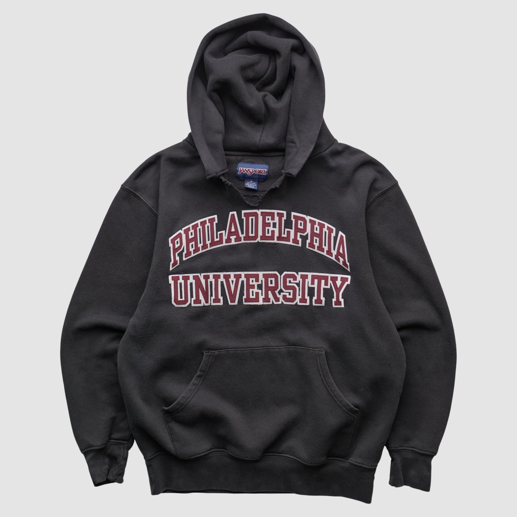 Philadelphia U Rams Jansport 2000s Hooded Pullover Sweatshirt - Black - M