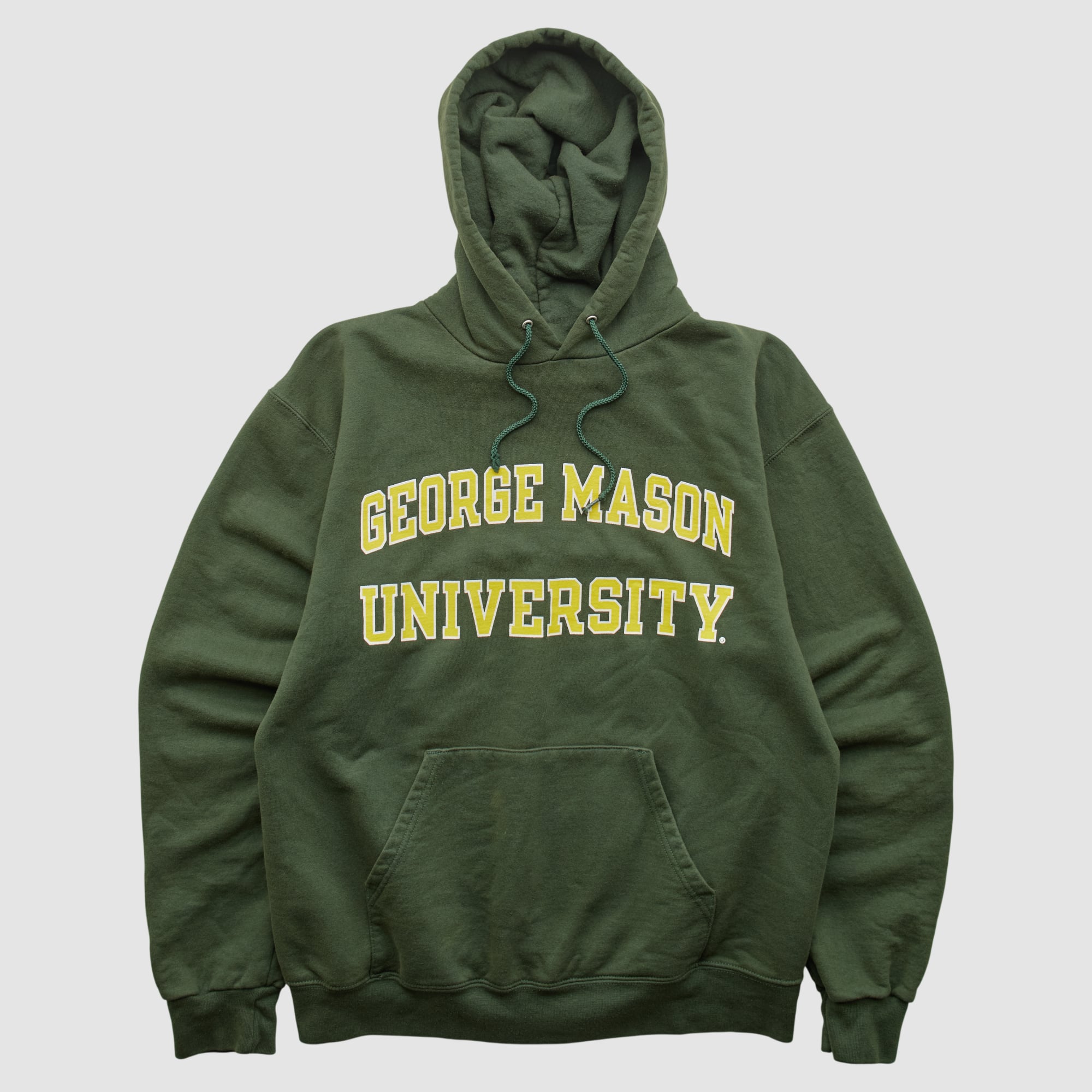 George Mason Patriots Champion 2000s Hooded Pullover Sweatshirt - Green - XS