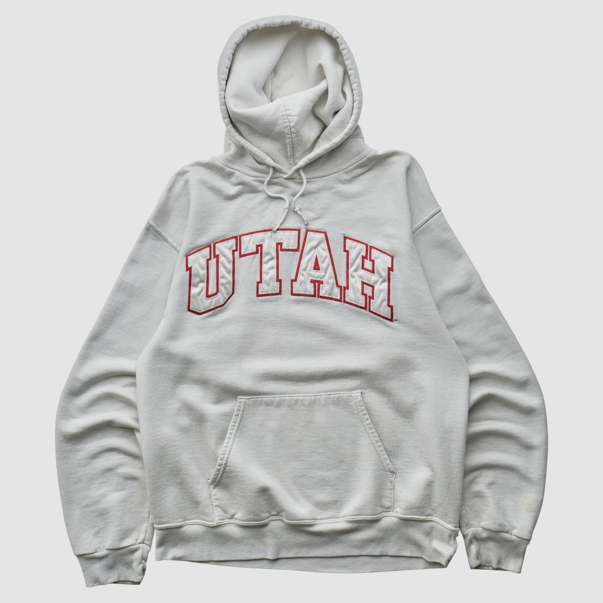 Utah Utes Champion 2000s Hooded Pullover Sweatshirt - White - XXS
