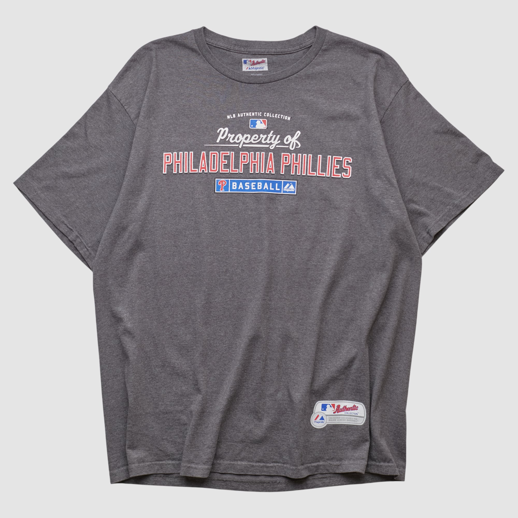 Philadelphia Phillies Majestic 2010s T-shirt - Dark Heather Gray - L