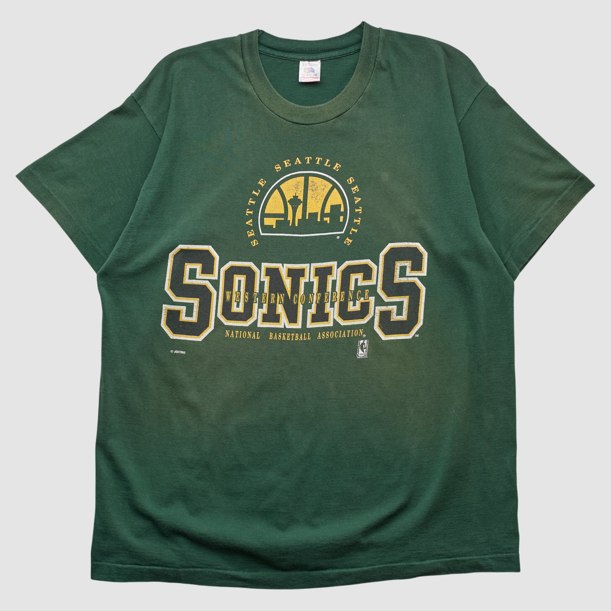 Seattle SuperSonics Fruit of the Loom 90s T-shirt - Green - L