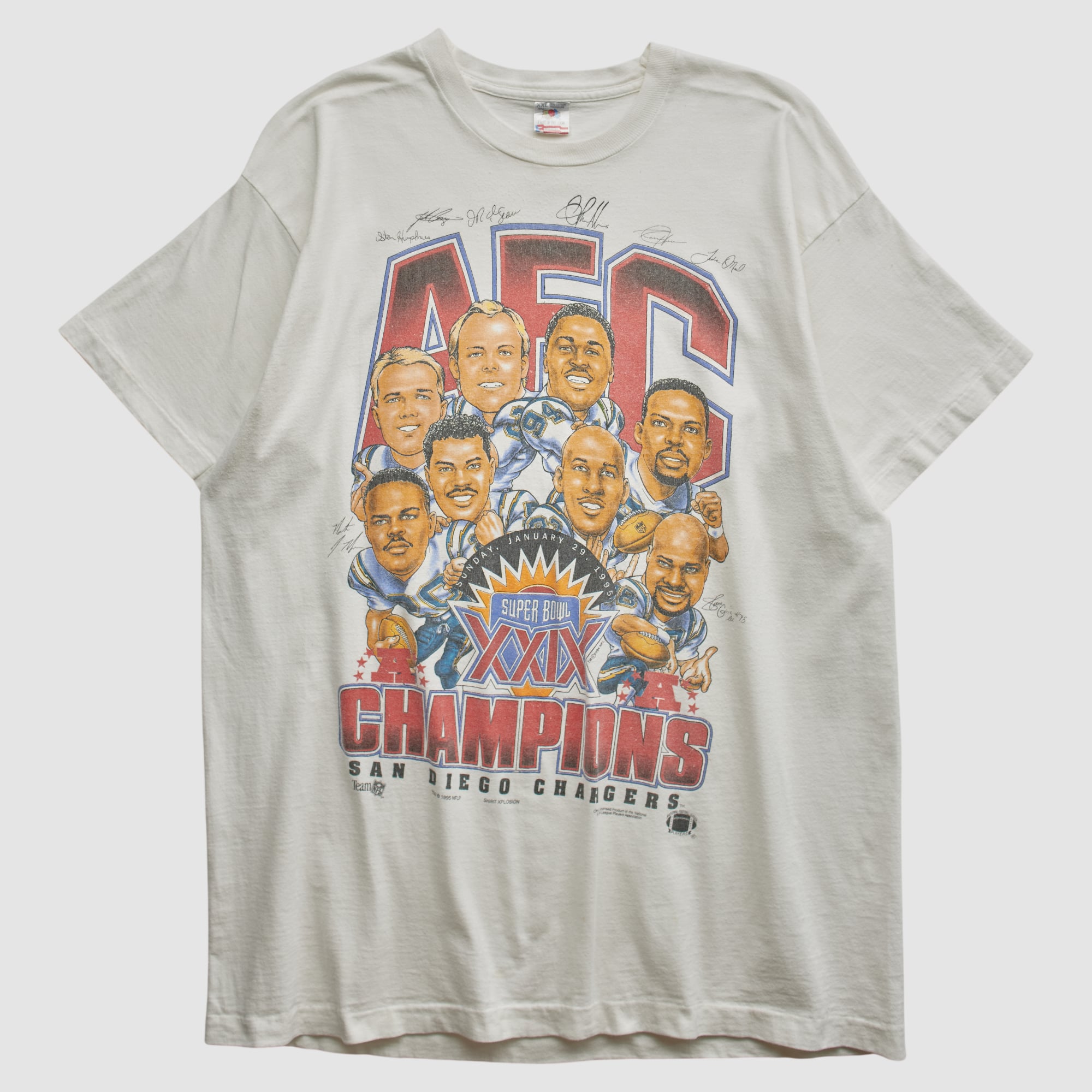 San Diego Chargers Fruit of the Loom 1995 T-shirt - White - XL
