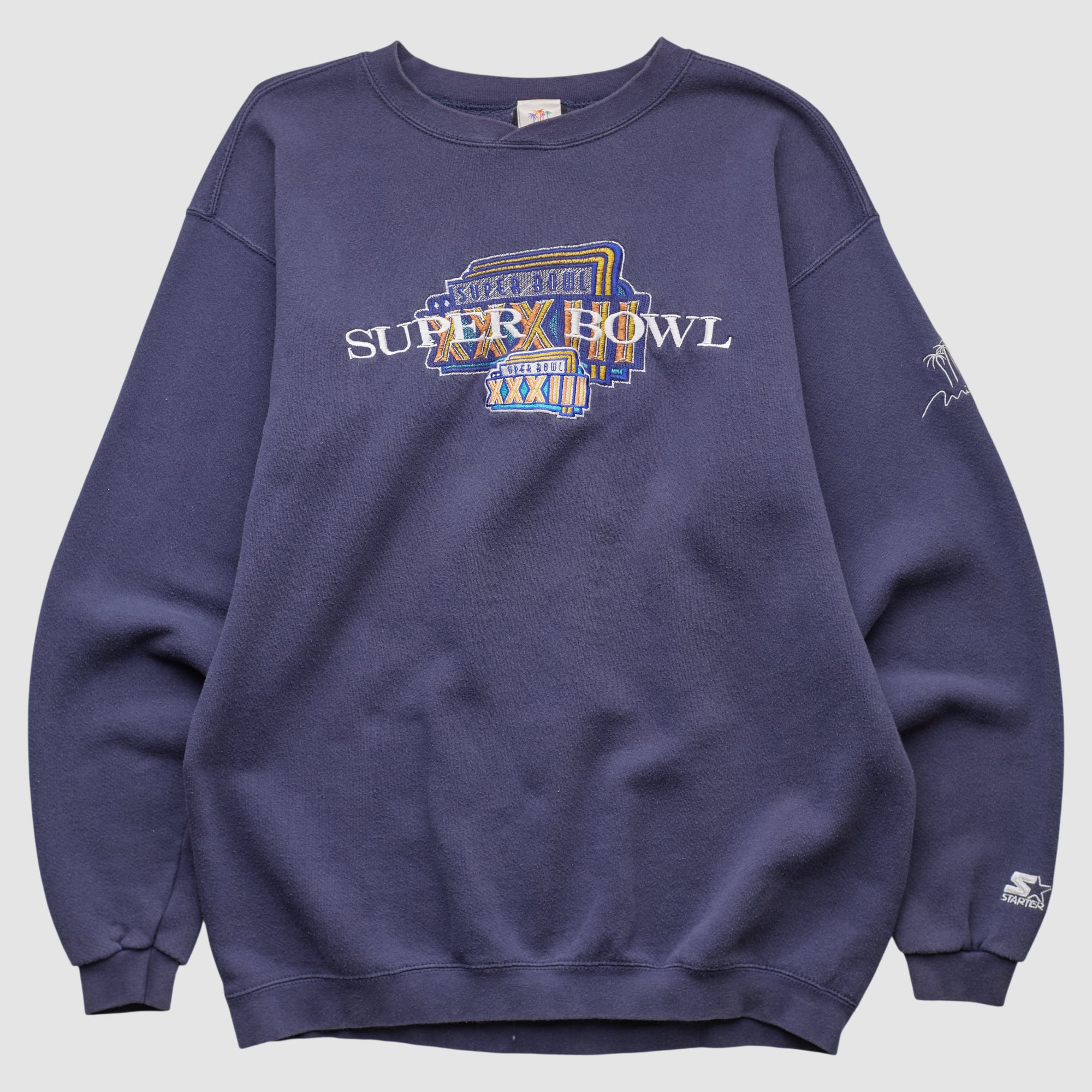 Super Bowl XXXIII Starter 1999 Pullover Sweatshirt - Navy - L