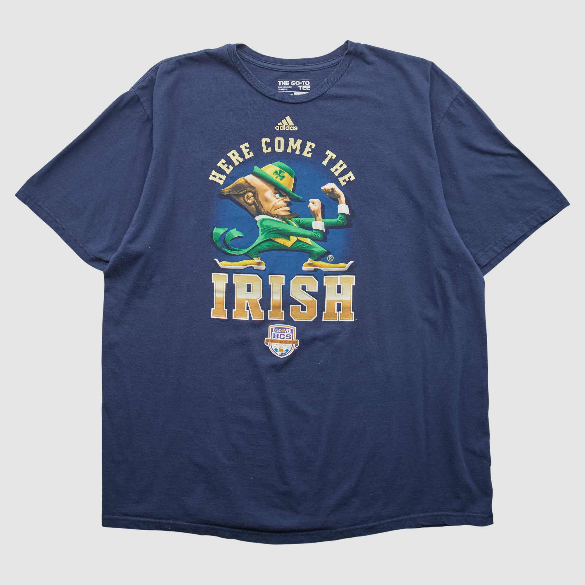 Notre Dame Fighting Irish Adidas 2013 T-shirt - Navy - 2XL