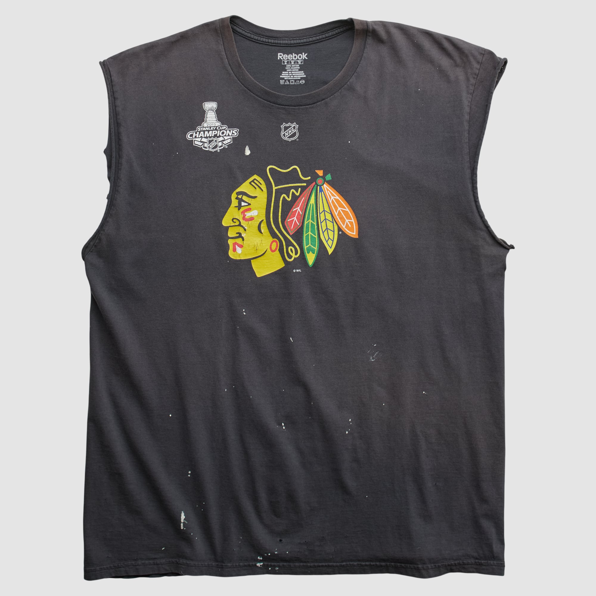 Chicago Blackhawks Reebok 2015 Tank - Black - M