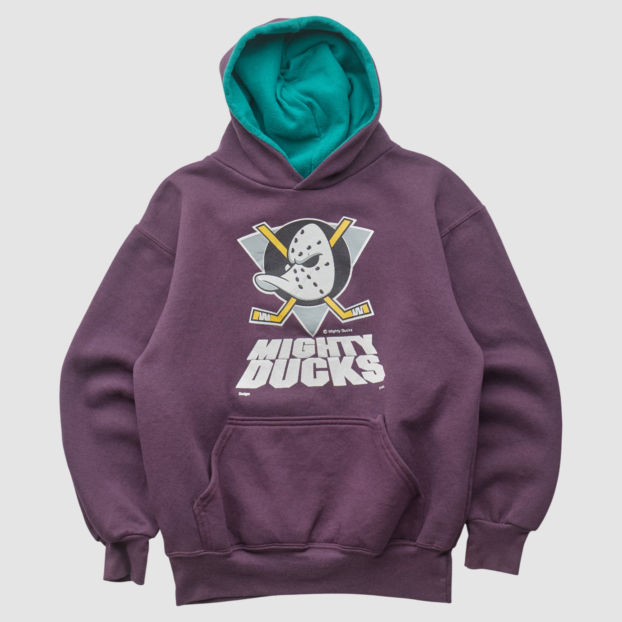 Anaheim Ducks Dodger 90s Hooded Pullover Sweatshirt - Purple - XS