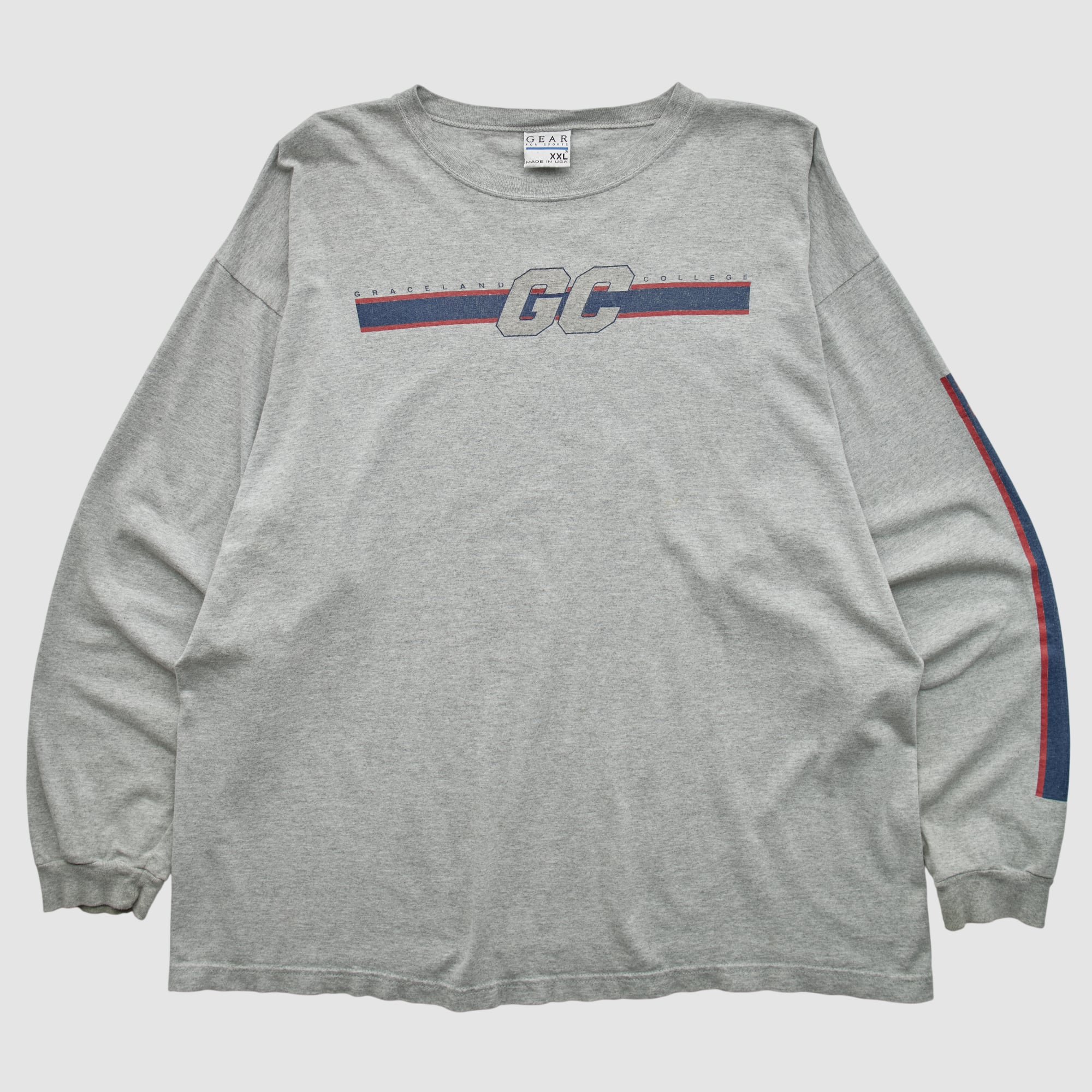 Graceland Yellowjackets Gear For Sports 90s Long Sleeve T-shirt - Heather Gray - 2XL
