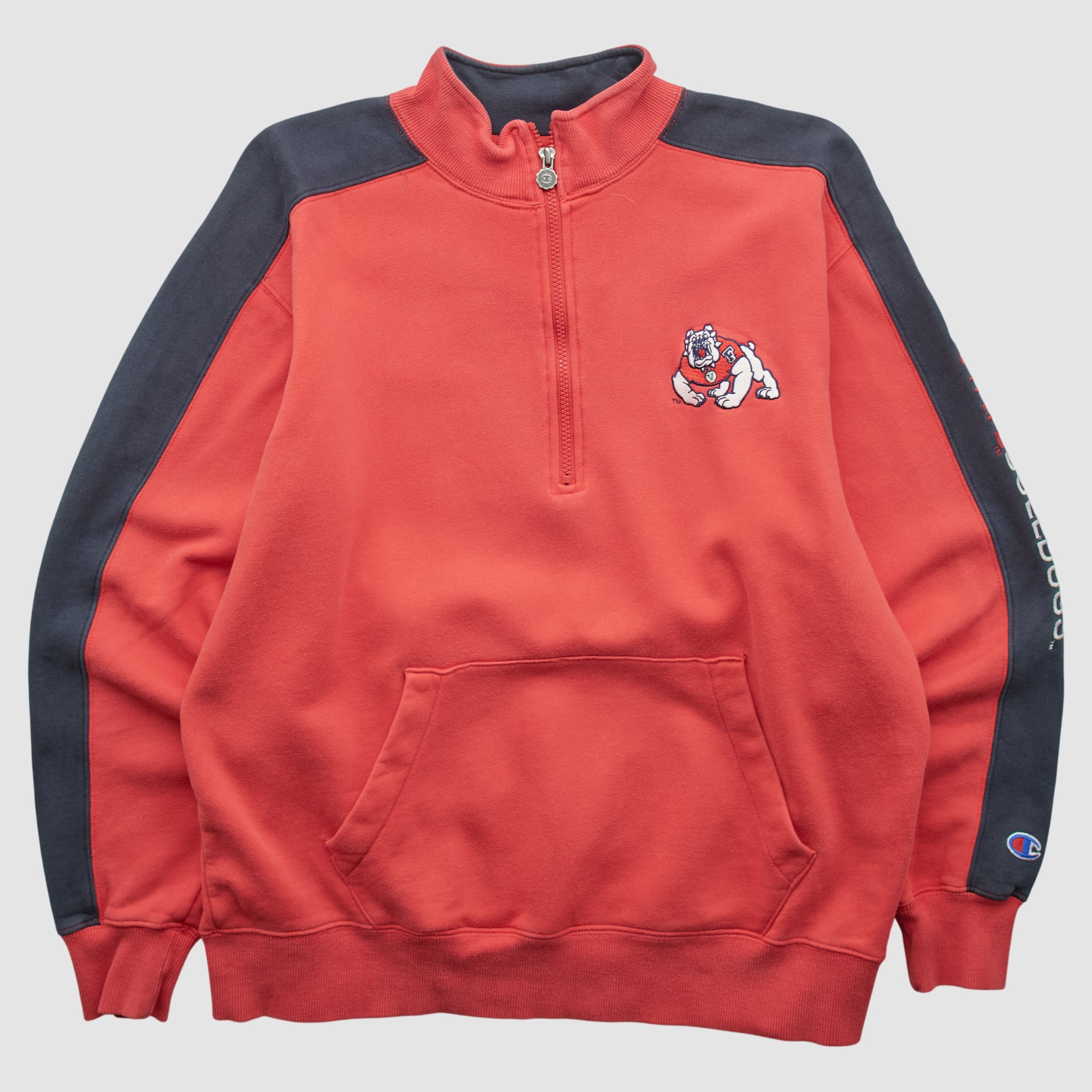 Fresno State Bulldogs Champion 2000s 1/4 Zip Sweatshirt - Red - L