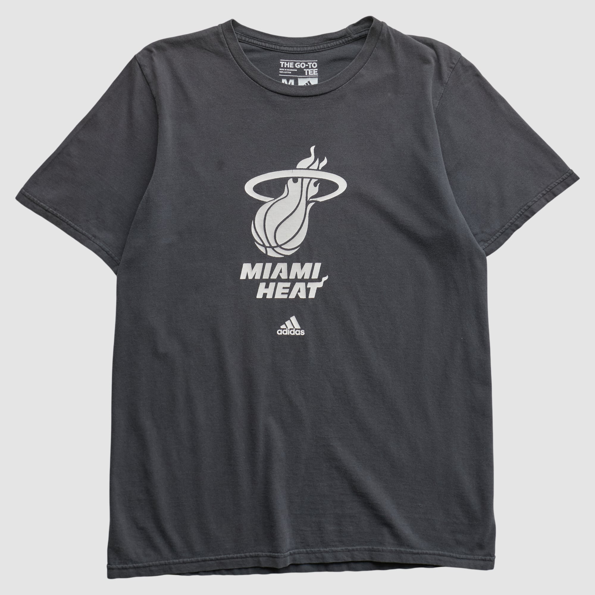 Miami Heat Adidas 2010s T-shirt - Charcoal - S
