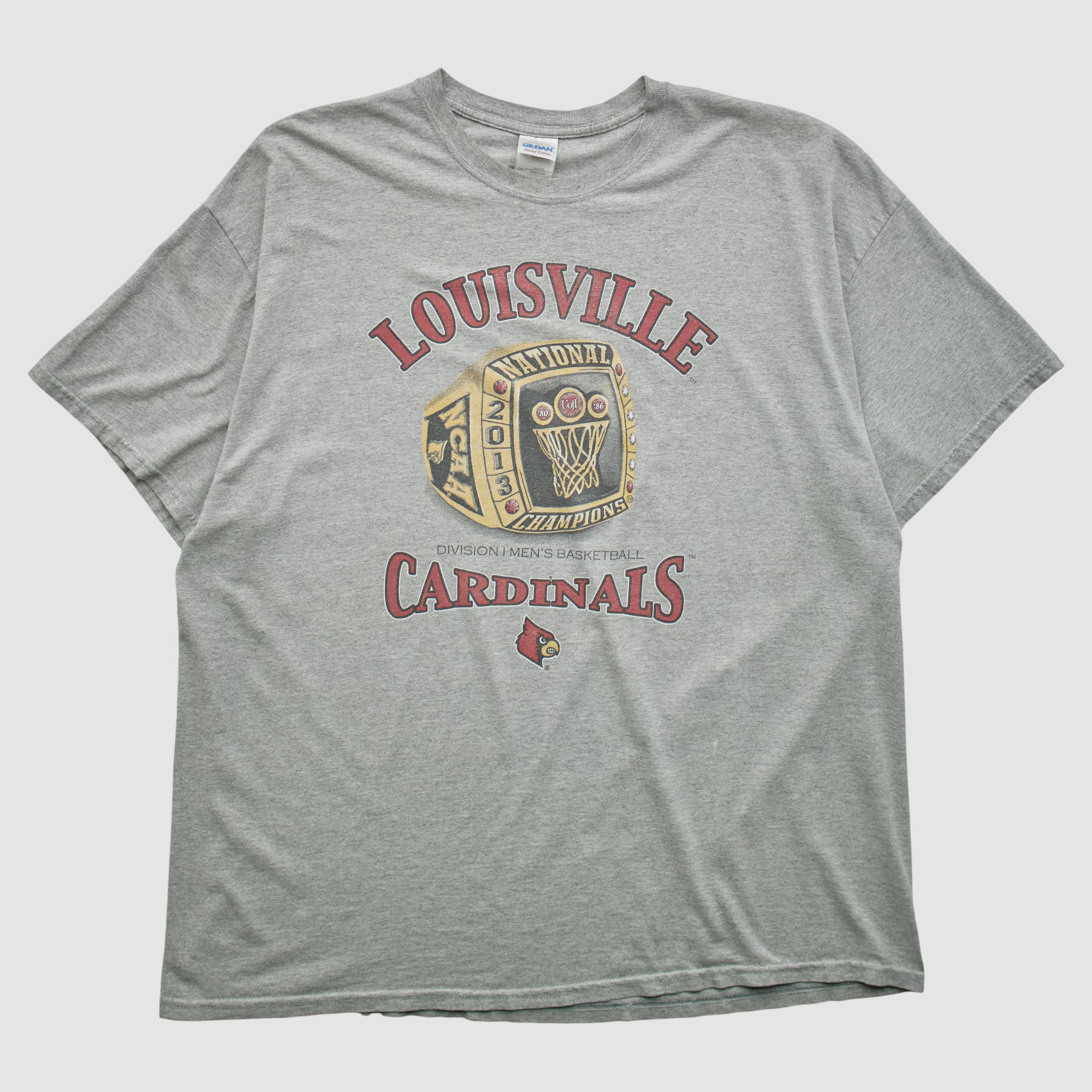 Louisville Cardinals Gildan 2013 T-shirt - Heather Gray - 2XL