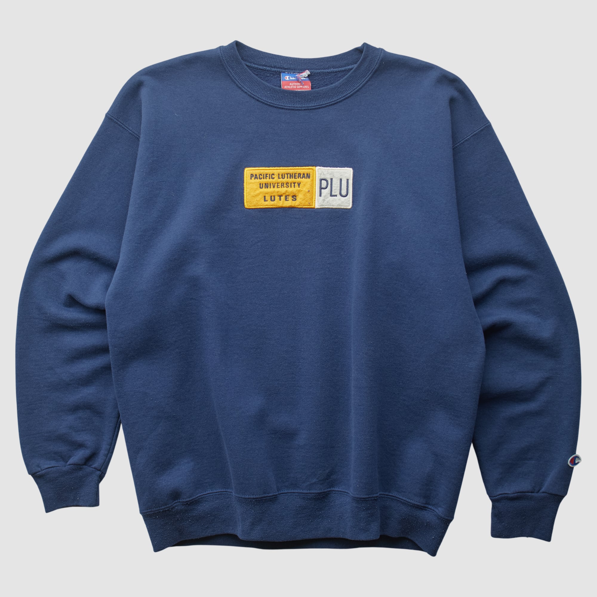 Pacific Lutheran Lutes Champion 2000s Pullover Sweatshirt - Navy - XS