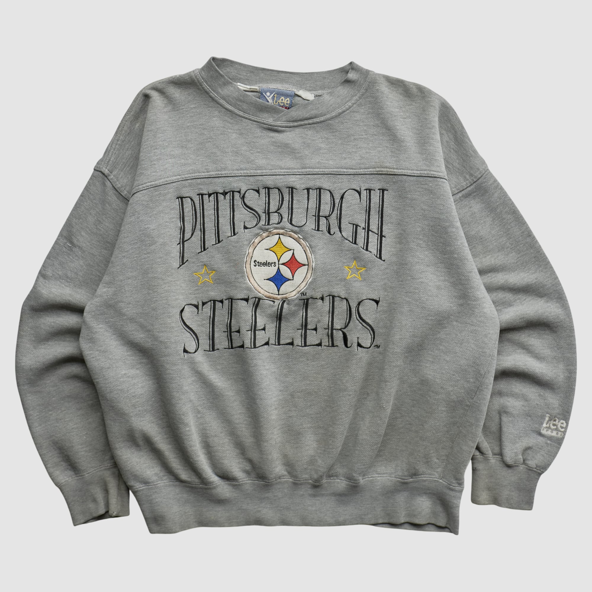 Pittsburgh Steelers Lee Apparel 90s Pullover Sweatshirt - Gray - M