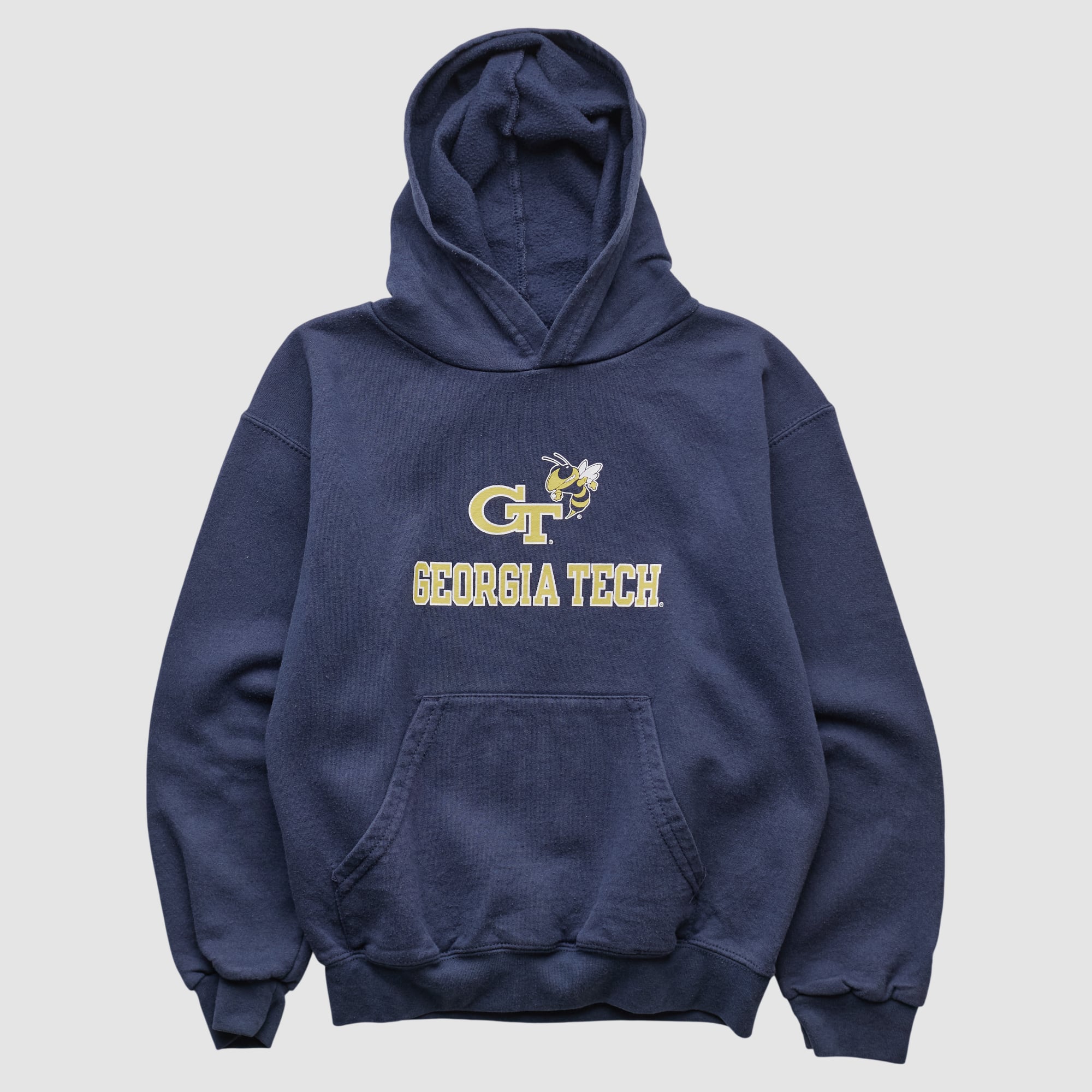 Georgia Tech Yellow Jackets Champion 2000s Hooded Pullover Sweatshirt - Navy - XXS
