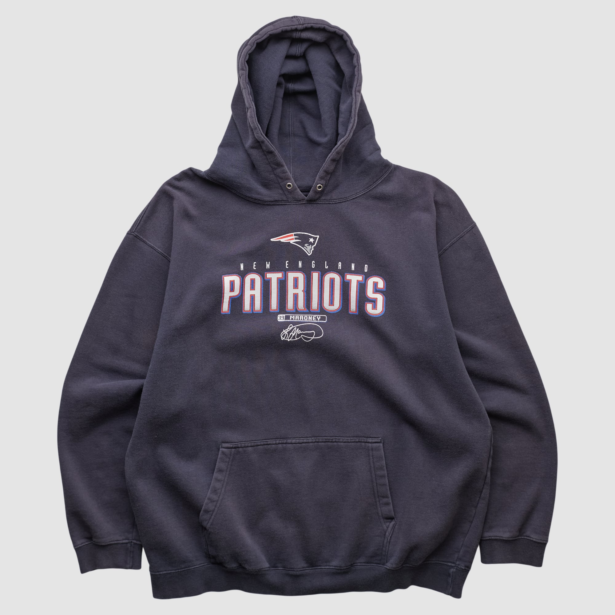 New England Patriots NFL 2000s Hooded Pullover Sweatshirt - Navy - L