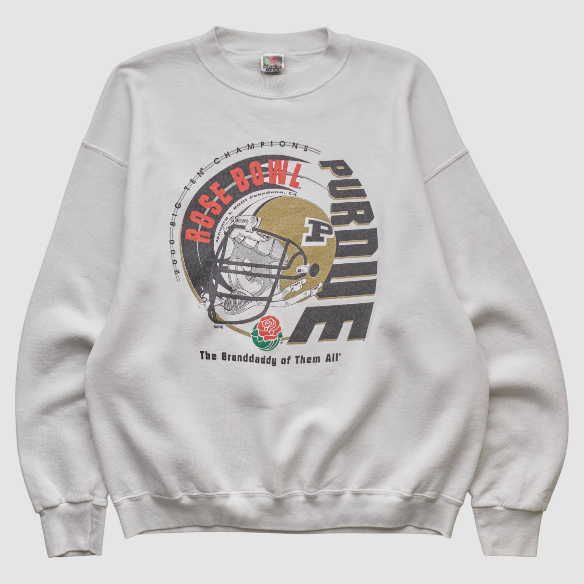 Purdue Boilermakers Fruit of the Loom 2001 Pullover Sweatshirt - White - M
