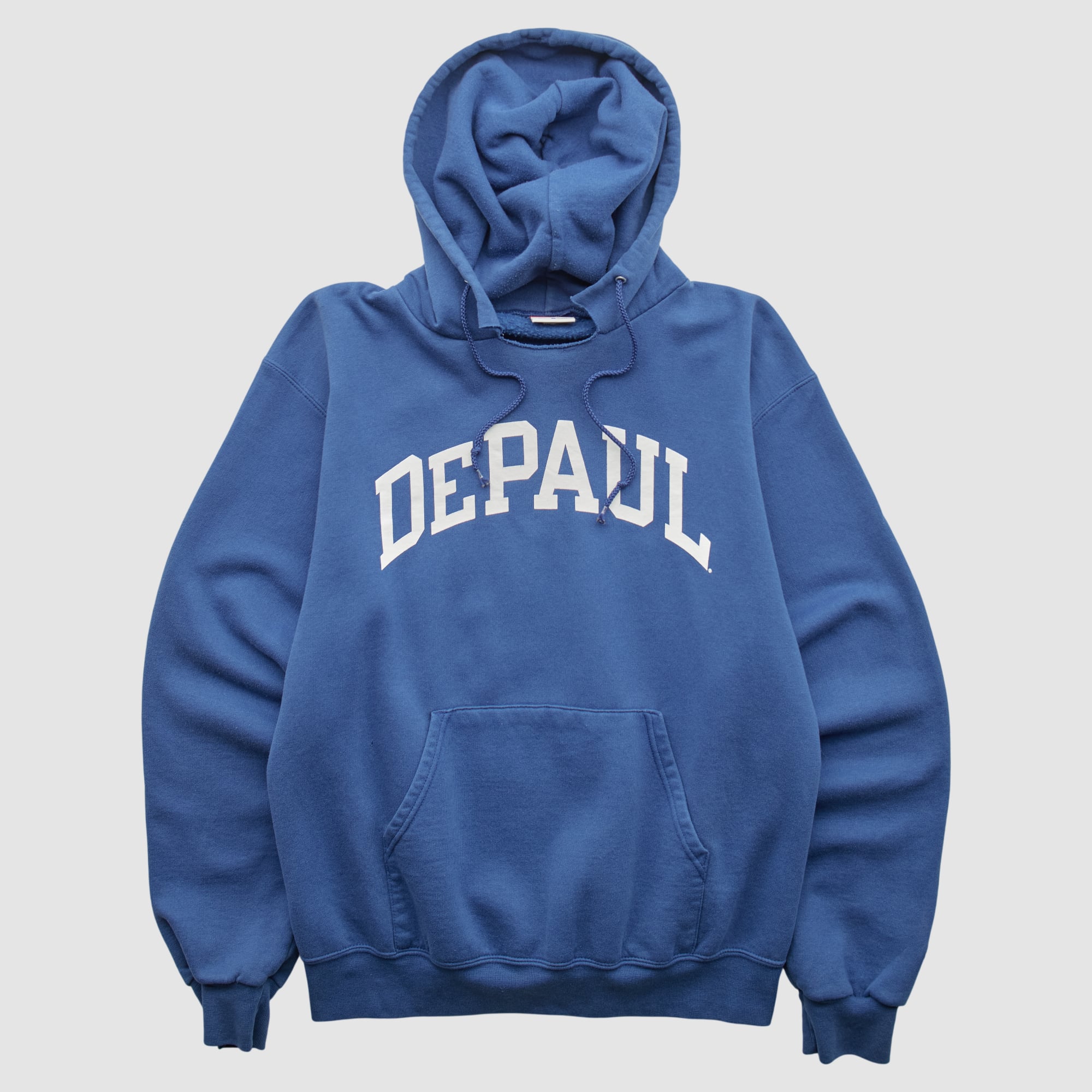 DePaul Blue Demons Champion 2000s Hooded Pullover Sweatshirt - Blue - XS