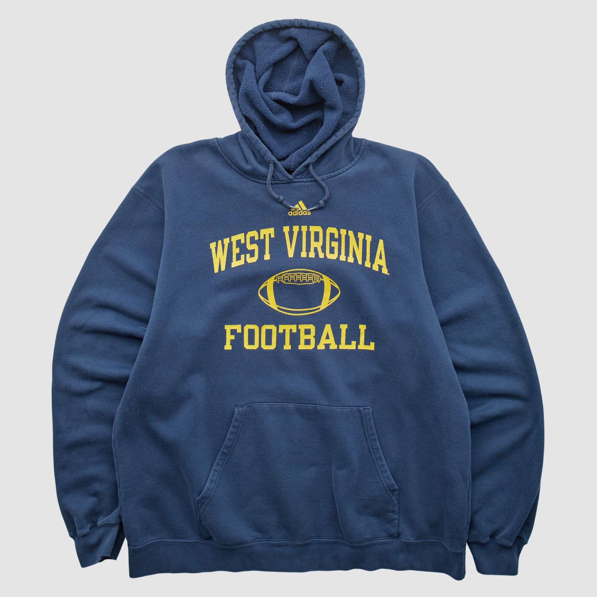 West Virginia Mountaineers Adidas 2010s Hooded Pullover Sweatshirt - Navy - L