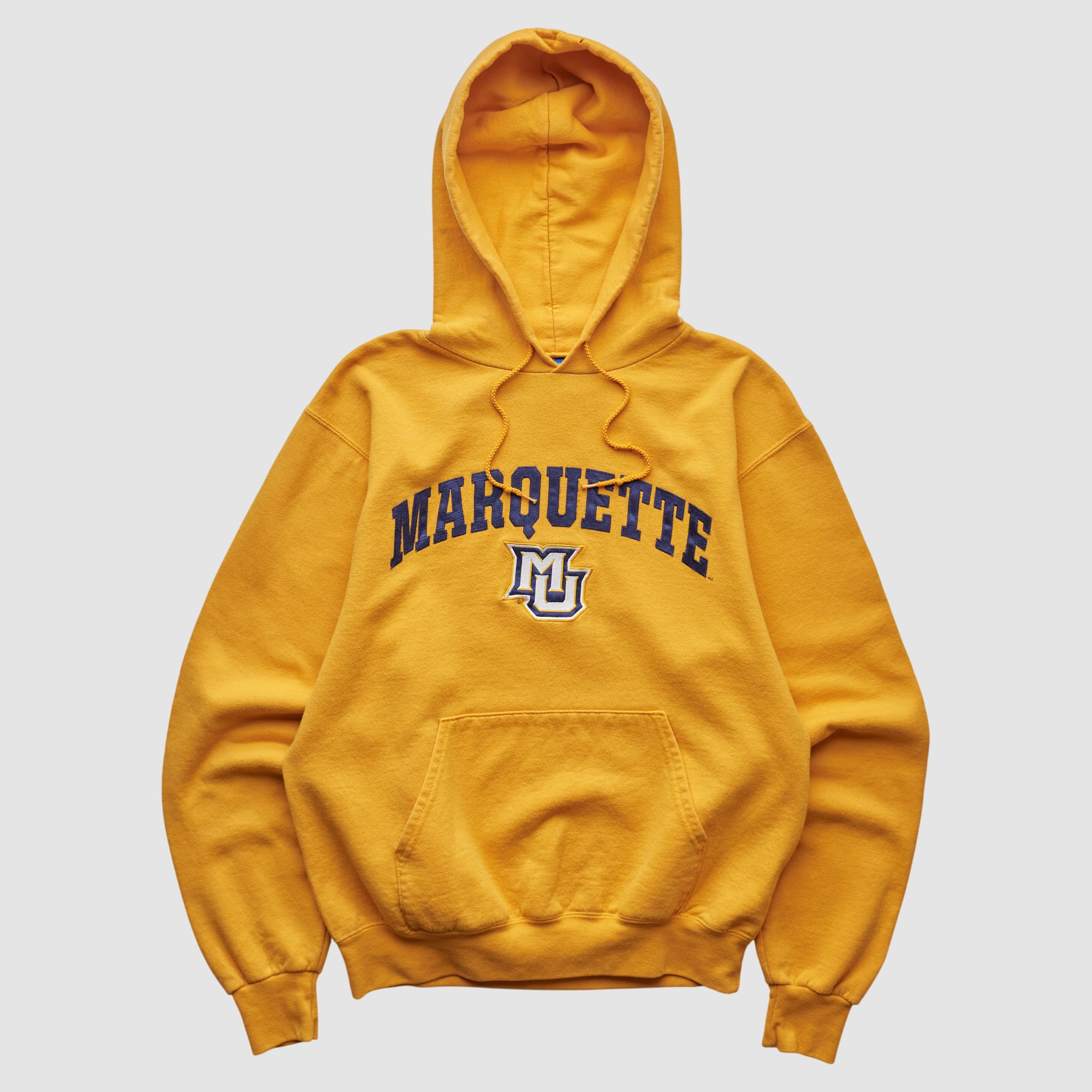 Marquette Golden Eagles Champion 2000s Hooded Pullover Sweatshirt - Yellow - XS