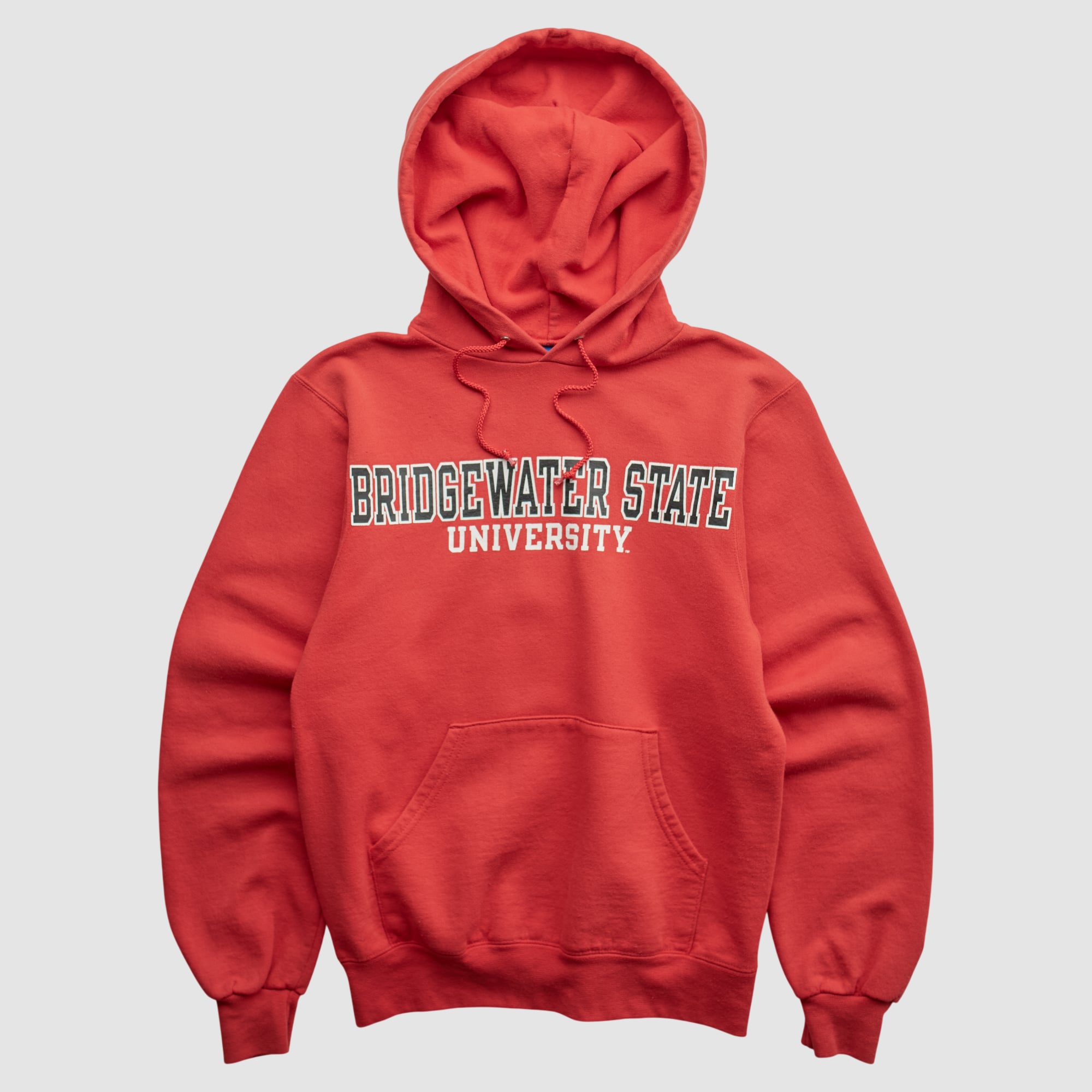 Bridgewater State Bears Champion 2000s Hooded Pullover Sweatshirt - Red - XXS