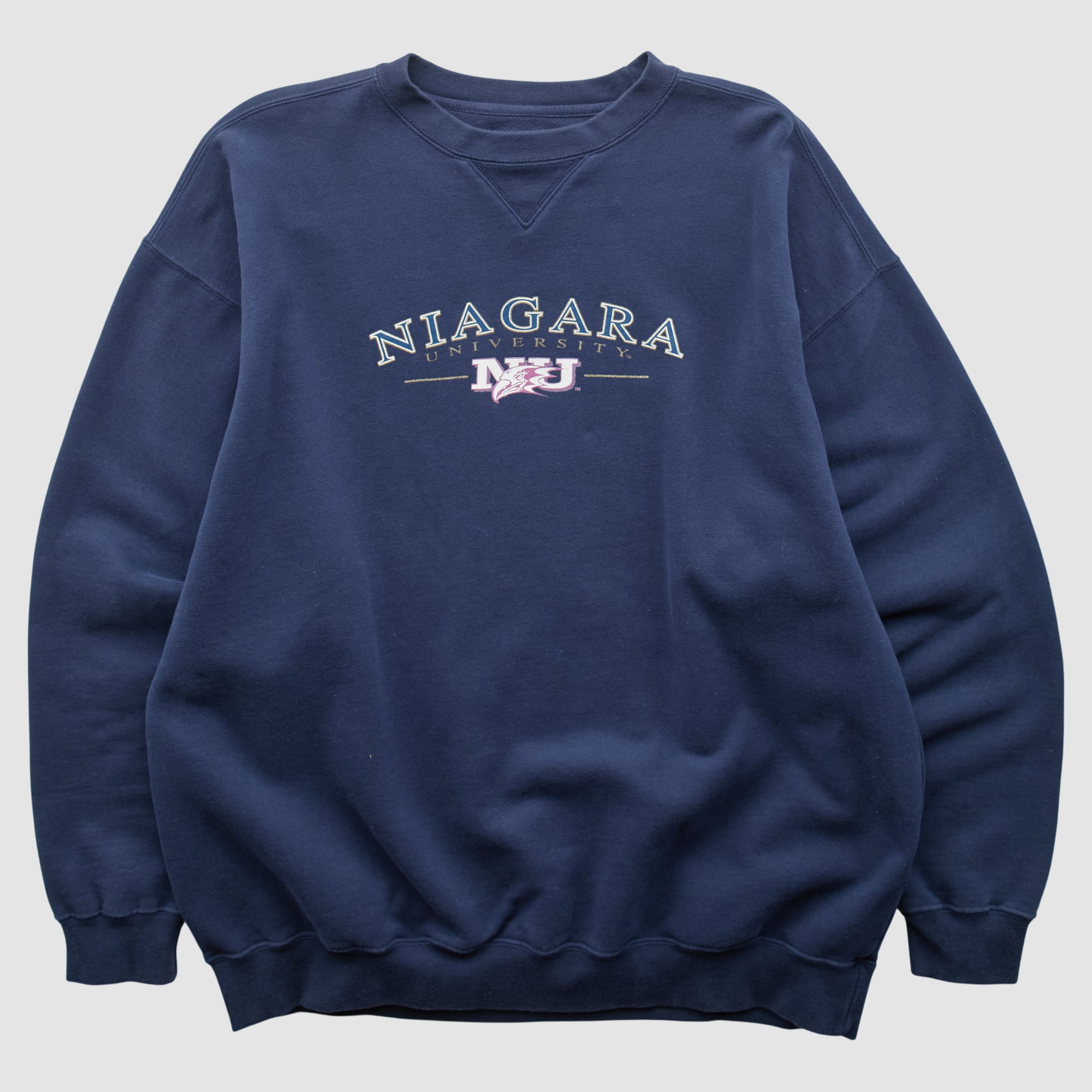 Niagara Purple Eagles Jansport 2000s Pullover Sweatshirt - Navy - XL