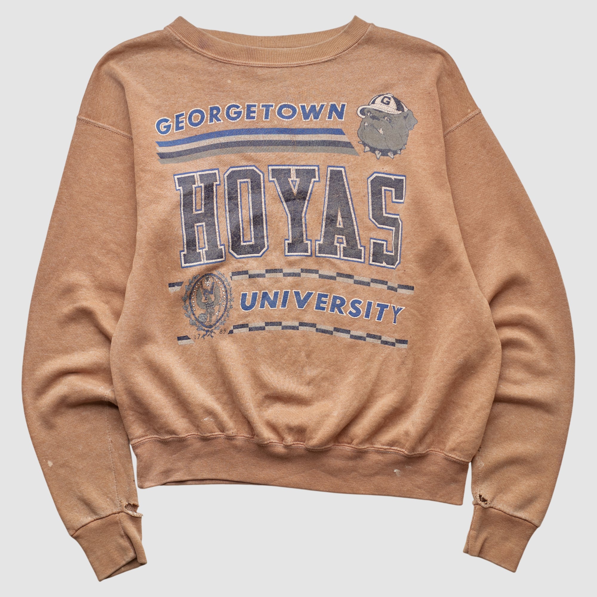 Georgetown Hoyas Galt Sand 90s Pullover Sweatshirt - Clay - M