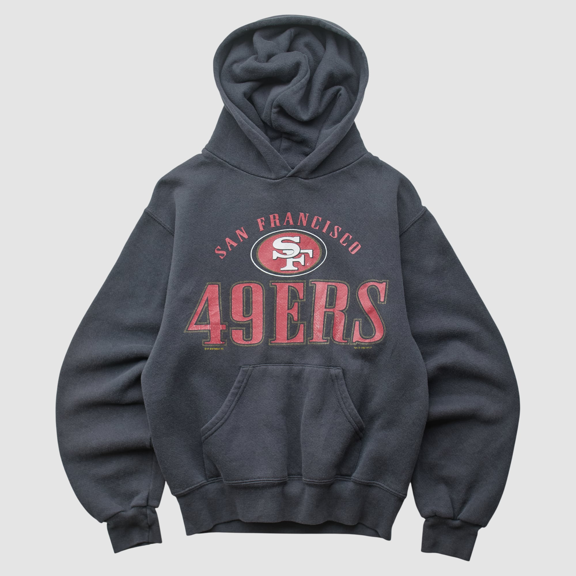 San Francisco 49ers Lee Apparel 1999 Hooded Pullover Sweatshirt - Charcoal - Yth M