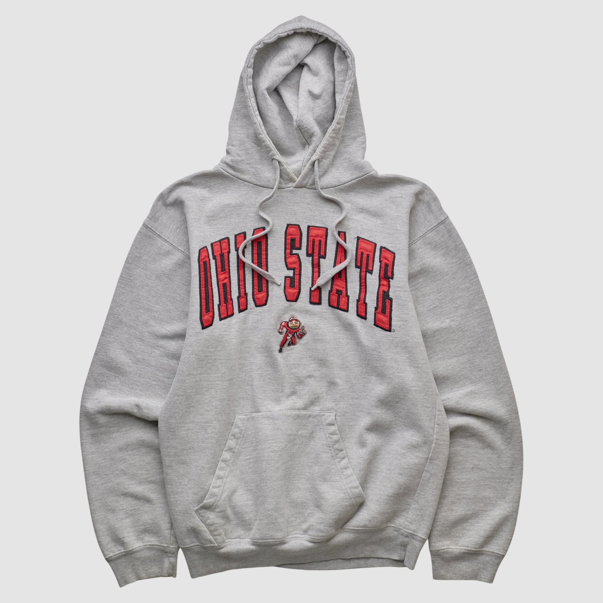 Ohio State Buckeyes Old Varsity Brand 2000s Hooded Pullover Sweatshirt - Heather Gray - XS