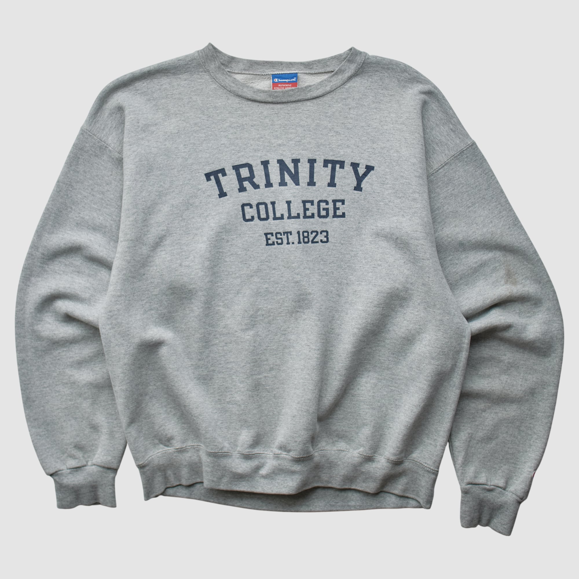 Trinity Bantams Champion 2000s Pullover Sweatshirt - Gray - S