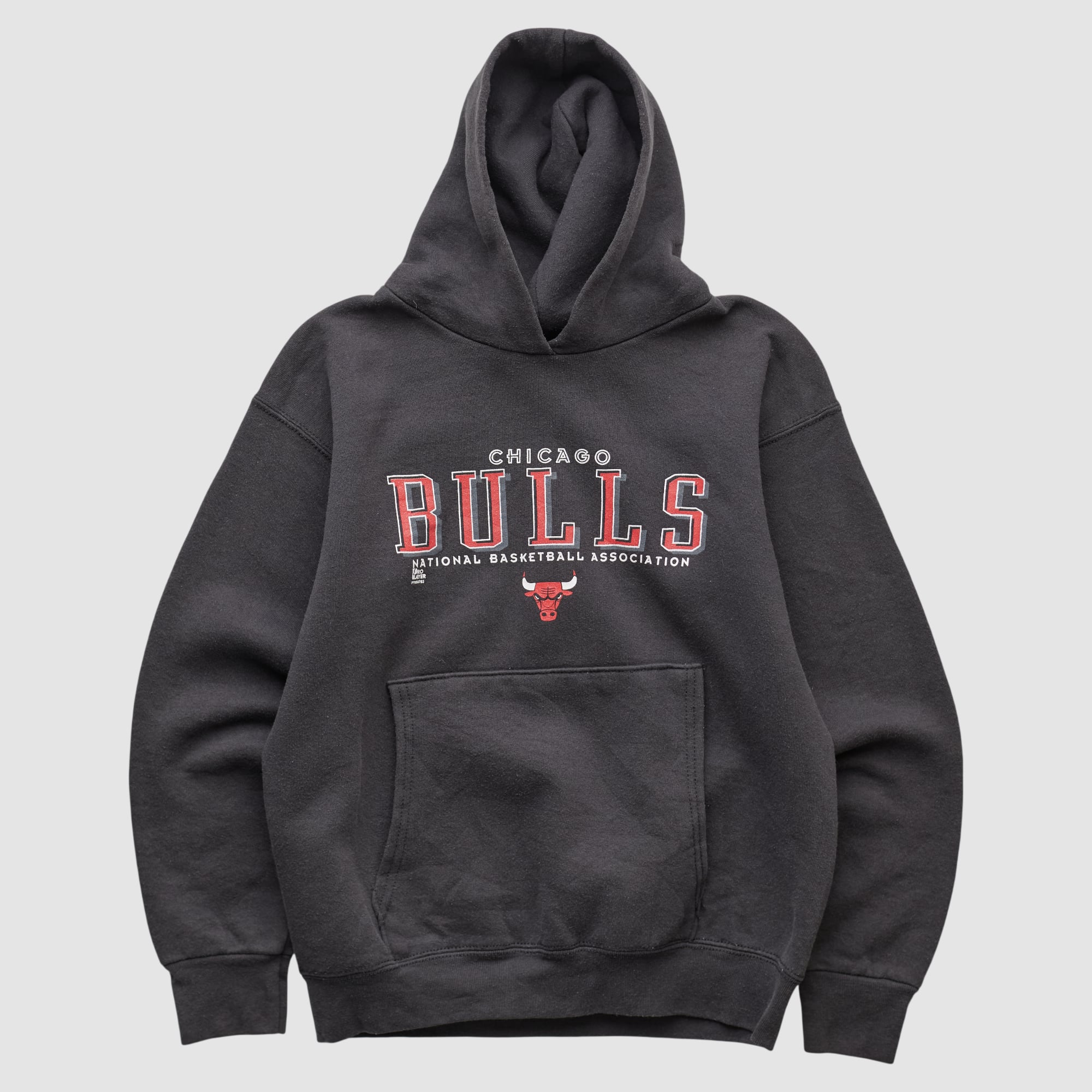 Chicago Bulls Pro Player 90s Hooded Pullover Sweatshirt - Black - XS