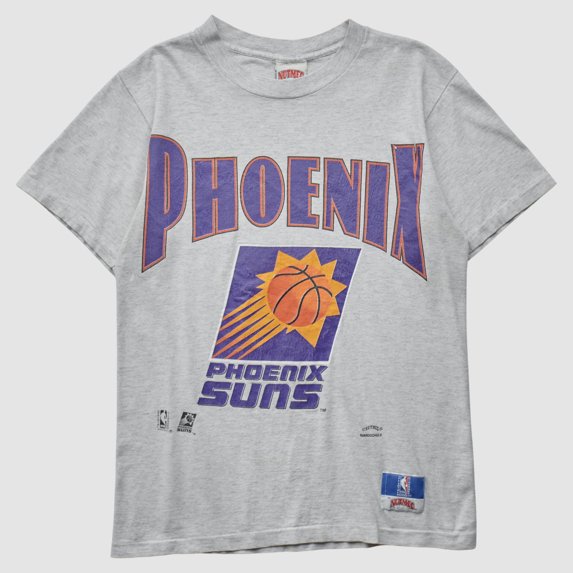 Phoenix Suns Nutmeg Mills 90s T-shirt - Heather Gray - S