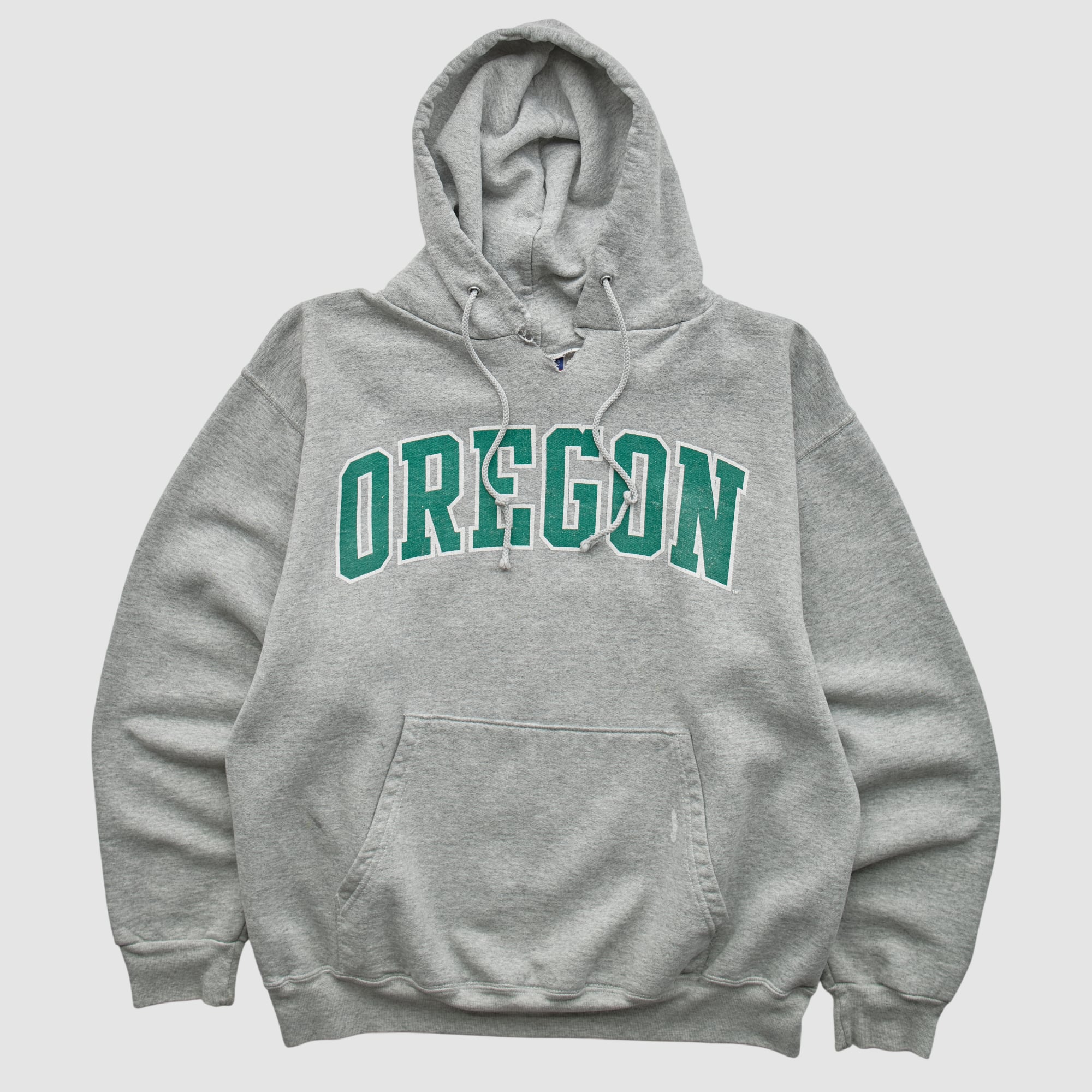Oregon Ducks Champion 2000s Hooded Pullover Sweatshirt - Heather Gray - XS