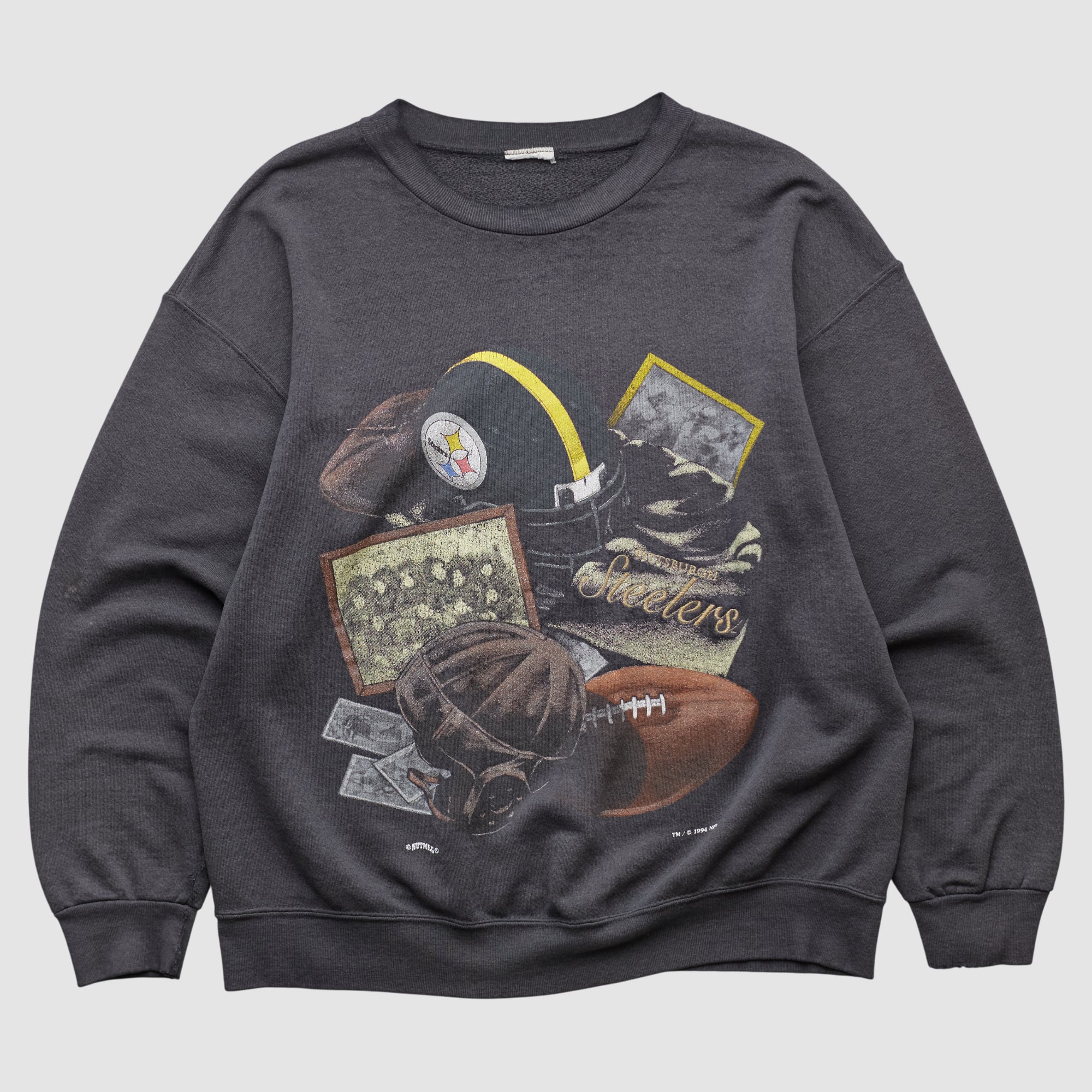 Pittsburgh Steelers 1994 Pullover Sweatshirt - Charcoal - XS