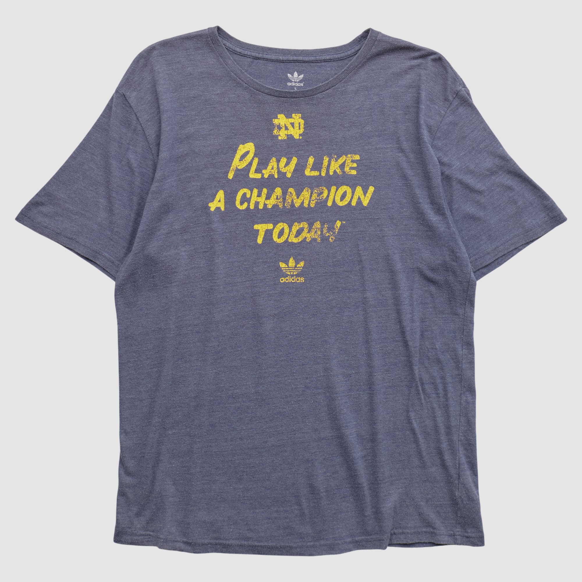 Notre Dame Fighting Irish Adidas 2010s T-shirt - Navy - S