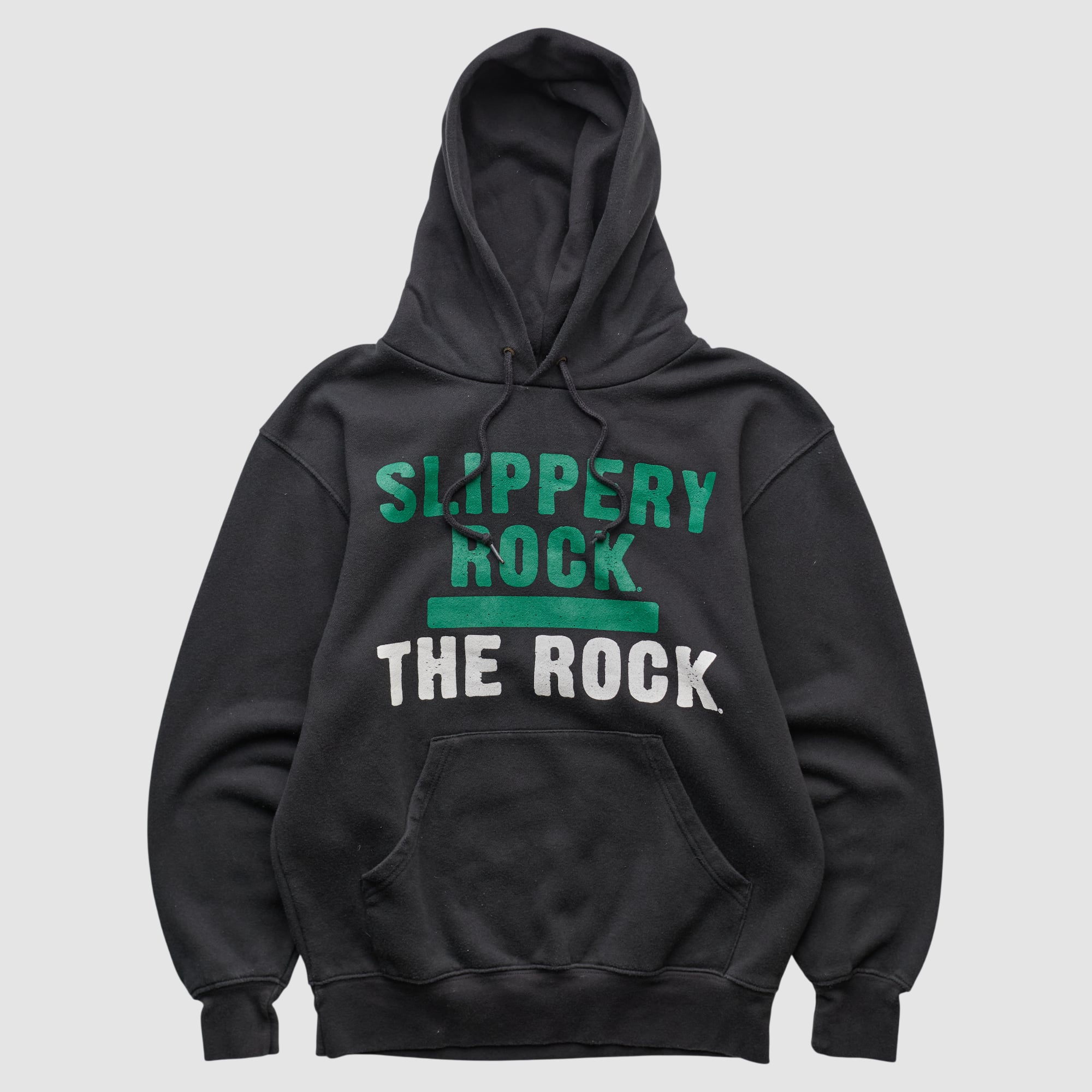 Slippery Rock Pride Jansport 2000s Hooded Pullover Sweatshirt - Black - S
