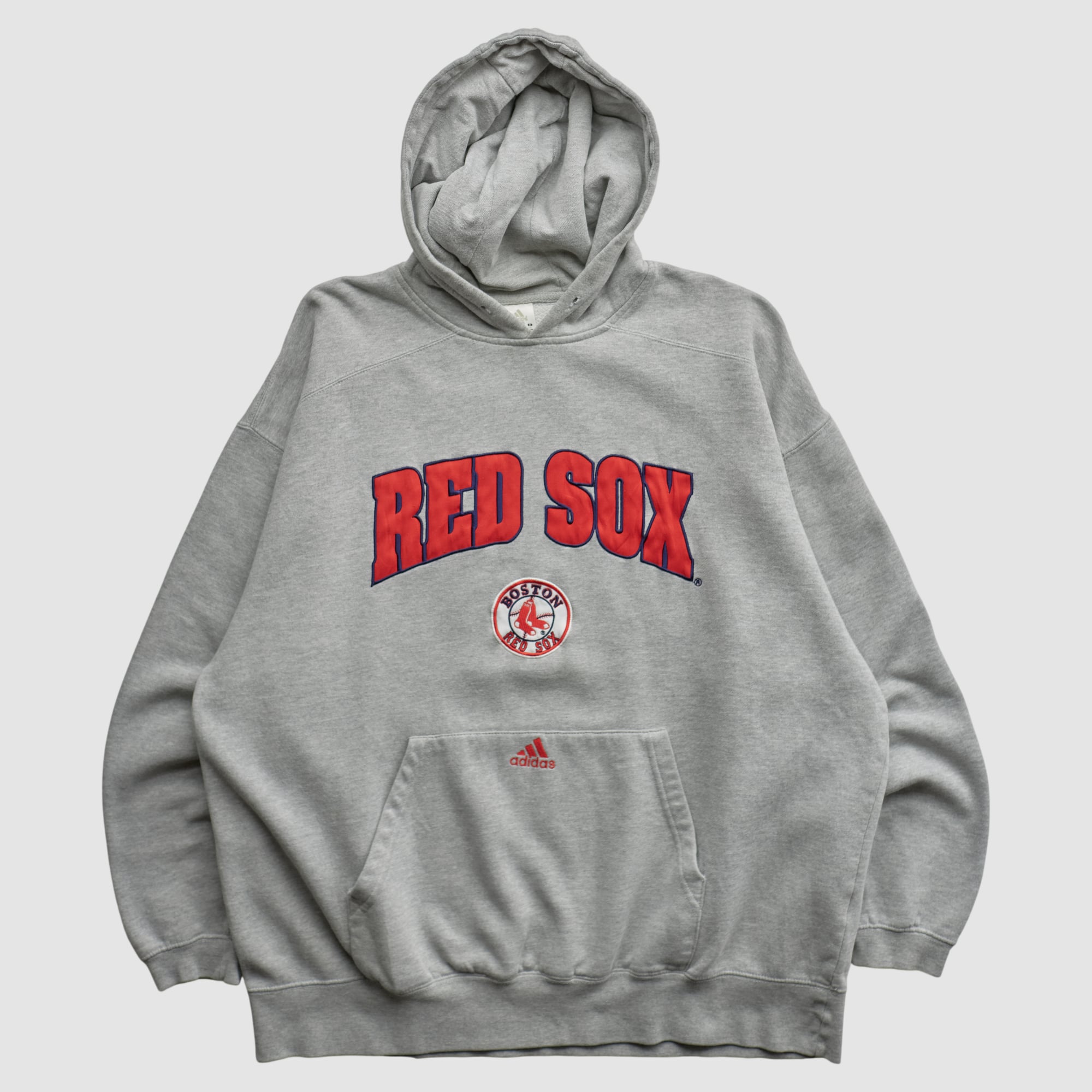 Boston Red Sox Adidas 2000s Hooded Pullover Sweatshirt - Gray - XL