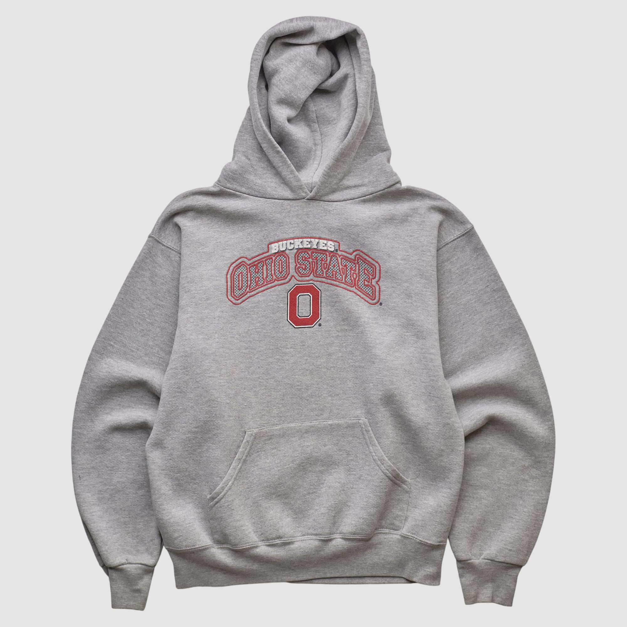 Ohio State Buckeyes Lee Apparel 2000s Hooded Pullover Sweatshirt - Heather Gray - XS