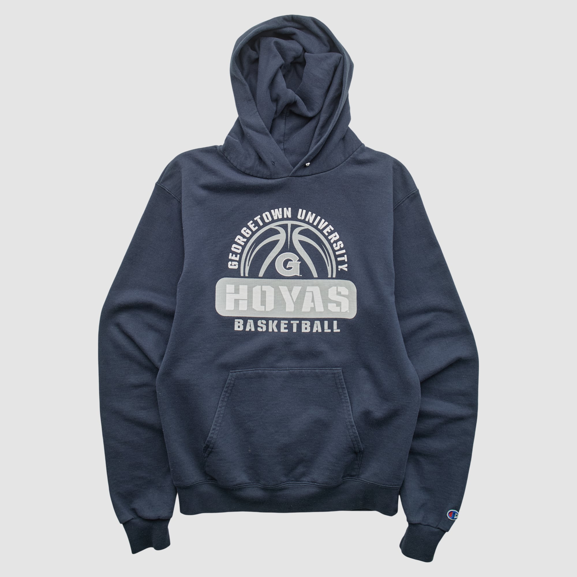 Georgetown University 2000s Hooded Pullover Sweatshirt - Navy - XXS