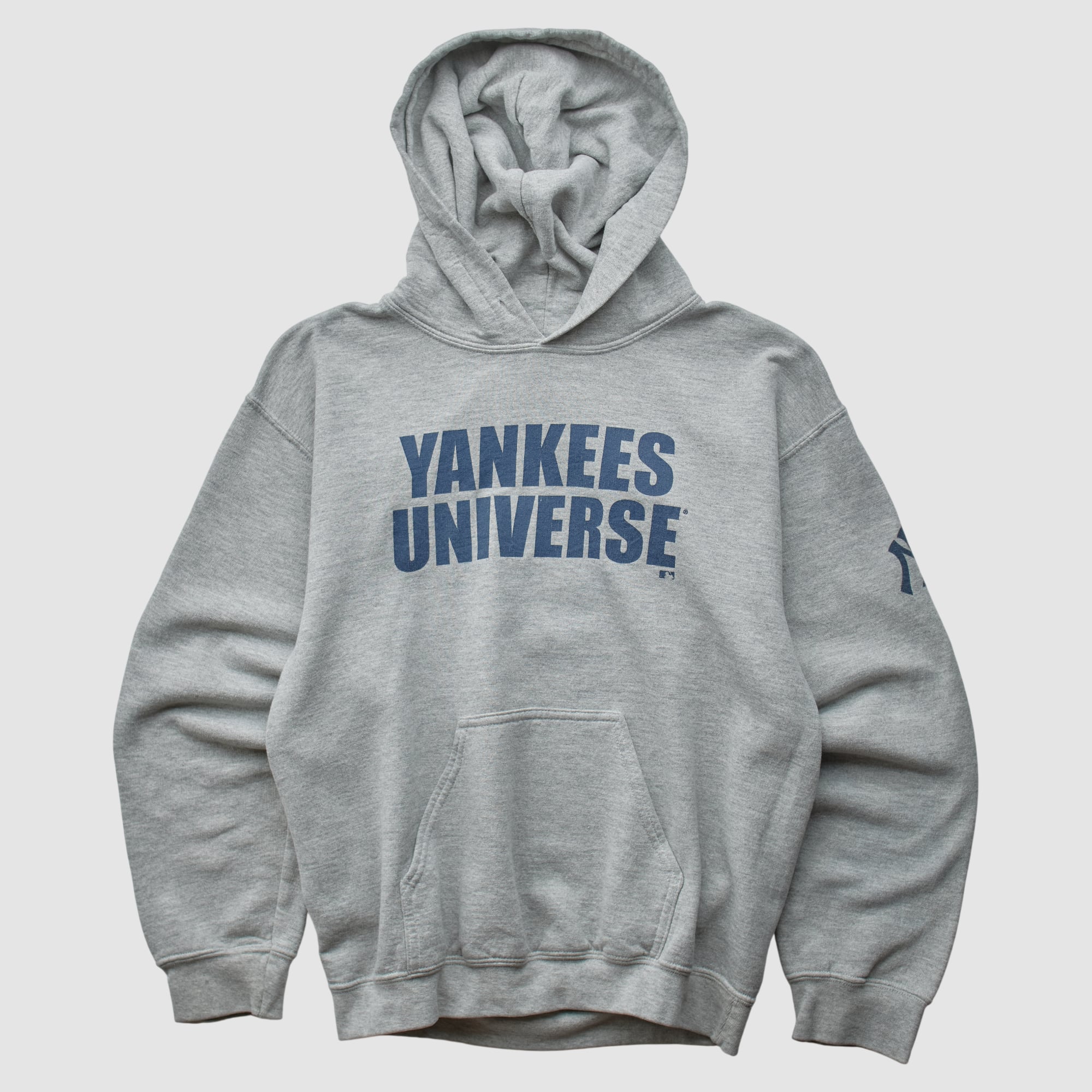 New York Yankees Gildan 2010s Hooded Pullover Sweatshirt - Gray - XS