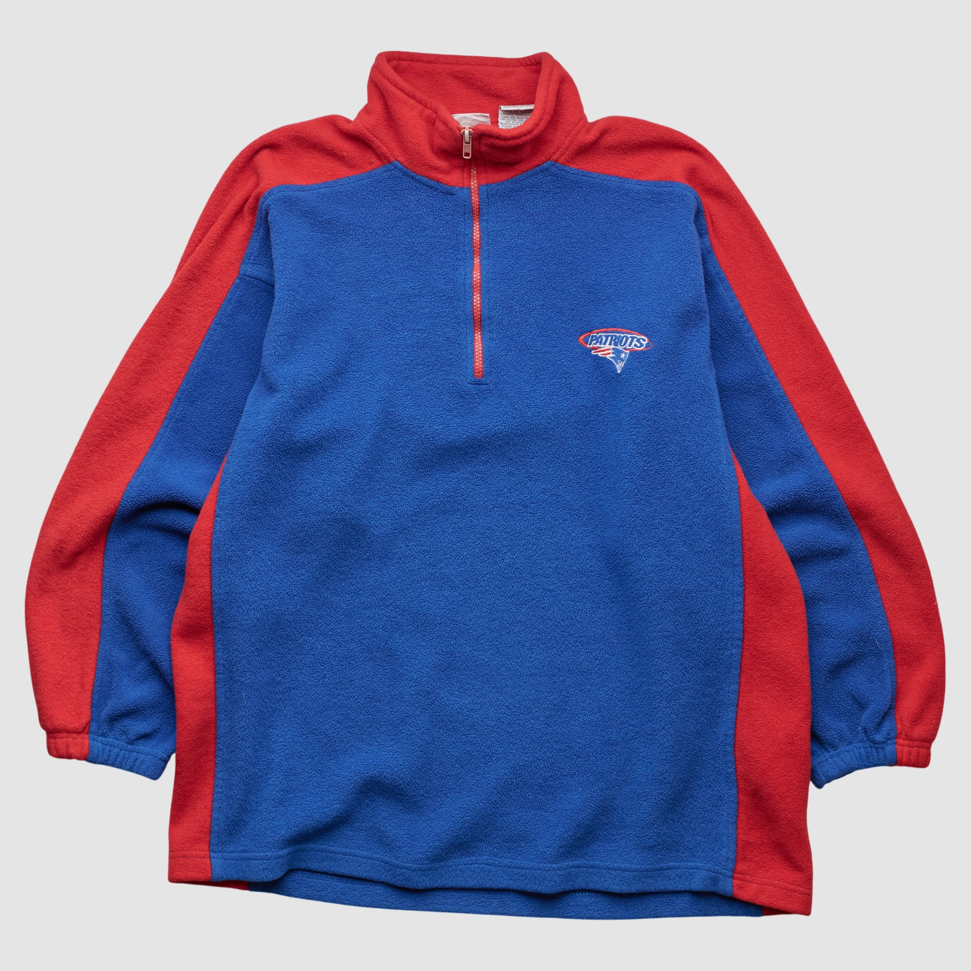 New England Patriots NFL Active 90s 1/2 Zip Sweatshirt - Blue - L