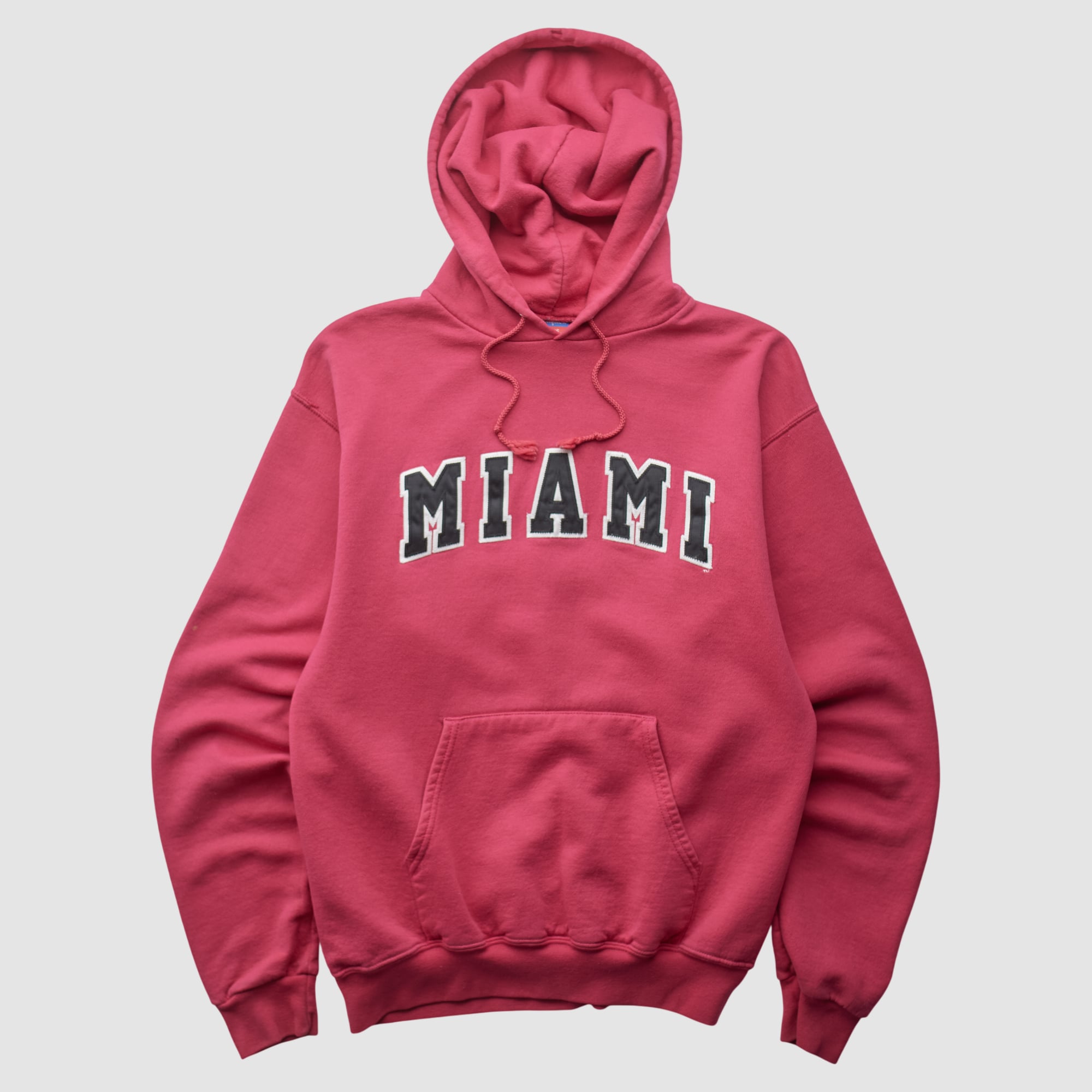 Miami University RedHawks Champion 2000s Hooded Pullover Sweatshirt - Red - S