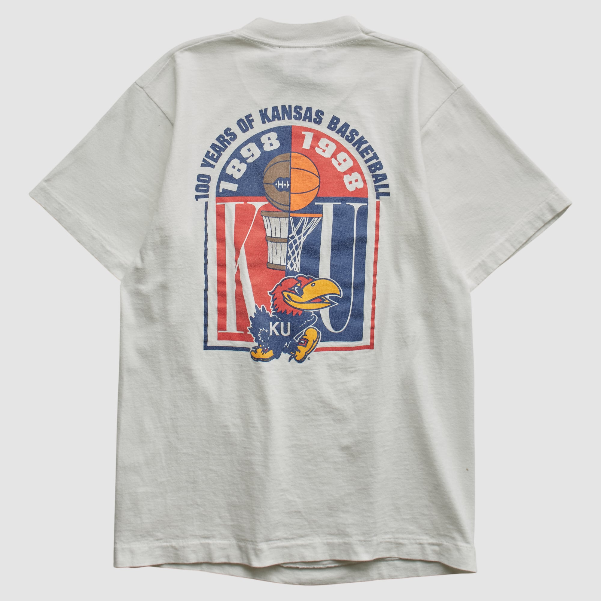 Kansas Jayhawks Hawks Wear Merchandise 1998 T-shirt - White - S