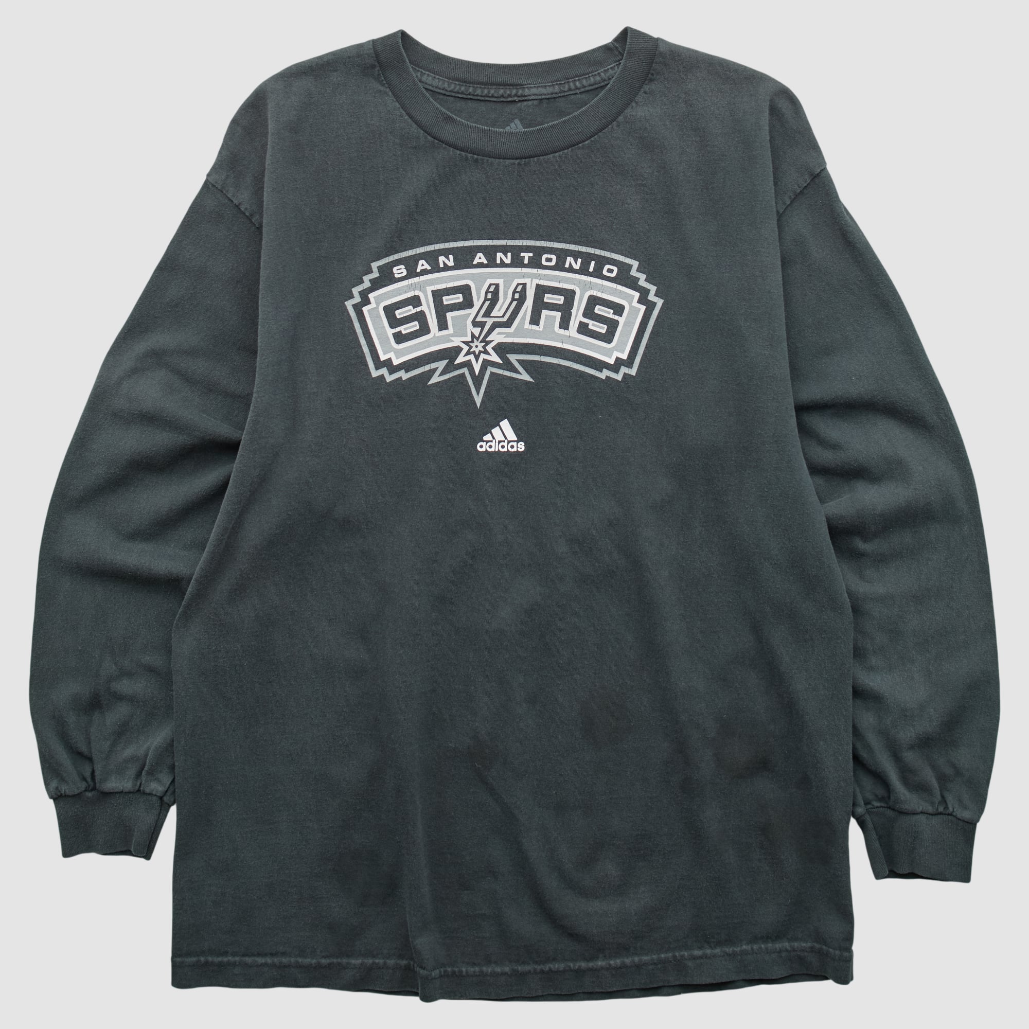 San Antonio Spurs Adidas 2010s Long Sleeve T-shirt - Black - M