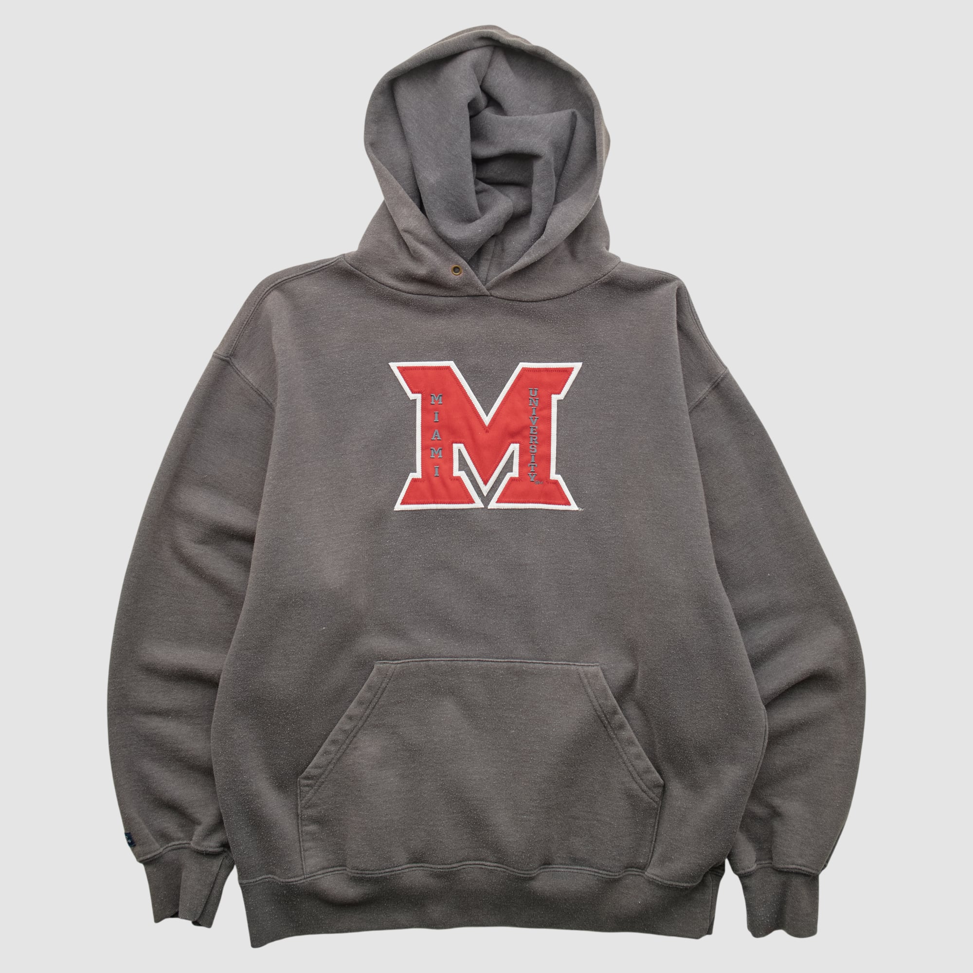Miami University RedHawks Jansport 2000s Hooded Pullover Sweatshirt - Charcoal - M