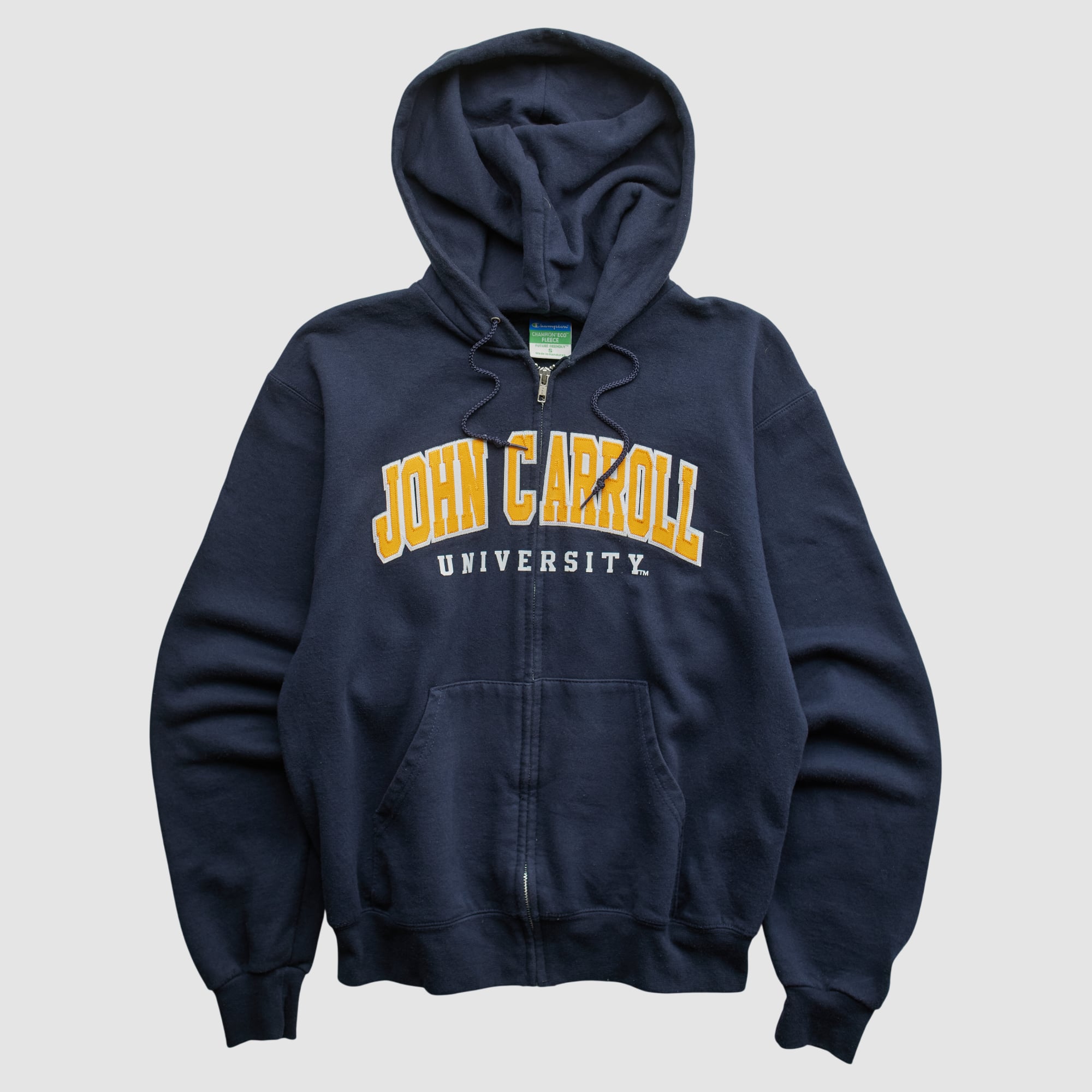 John Carroll University Blue Streaks Champion 2010s Hooded Full Zip Sweatshirt - Navy - XS