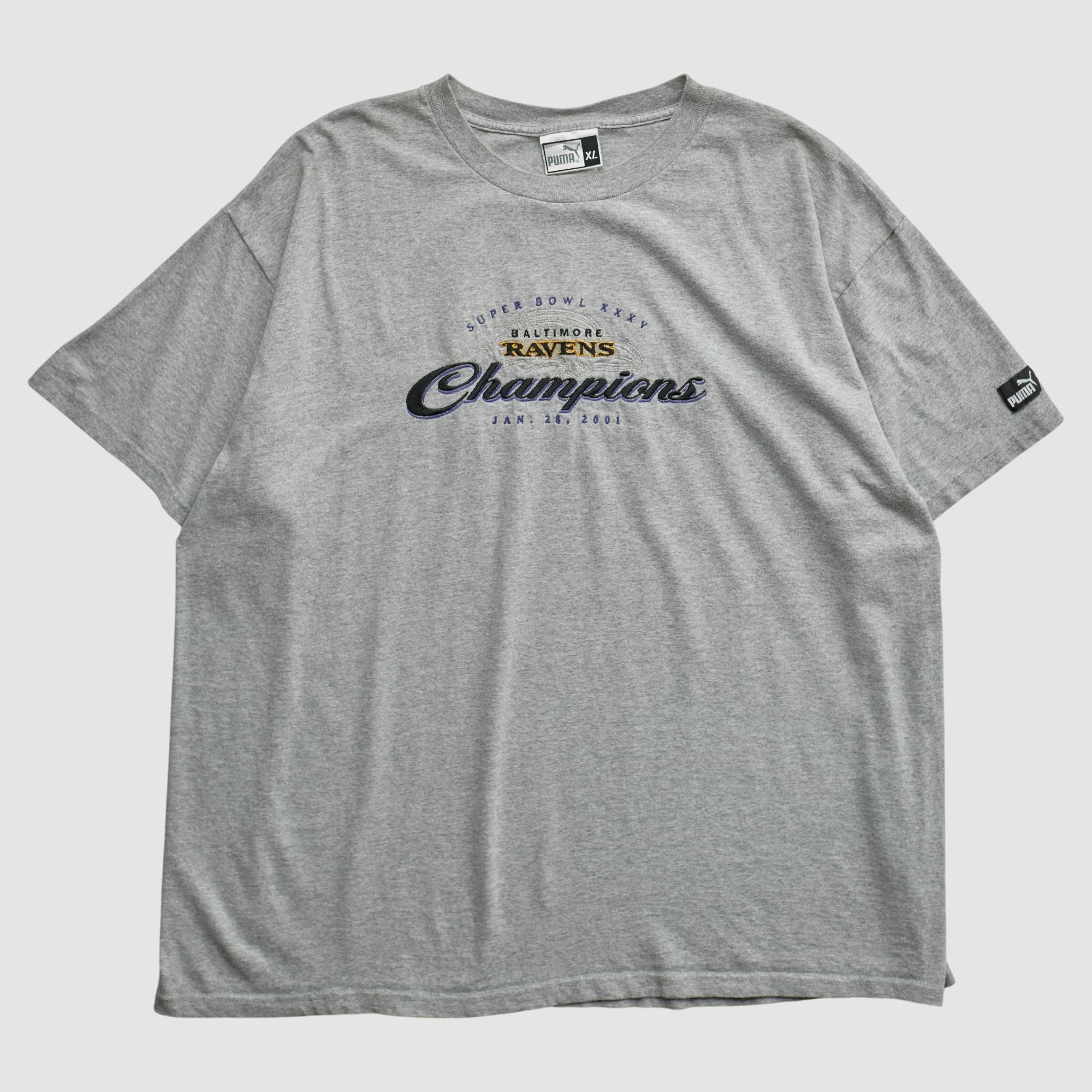 Baltimore Ravens Puma 2001 T-shirt - Heather Gray - 2XL
