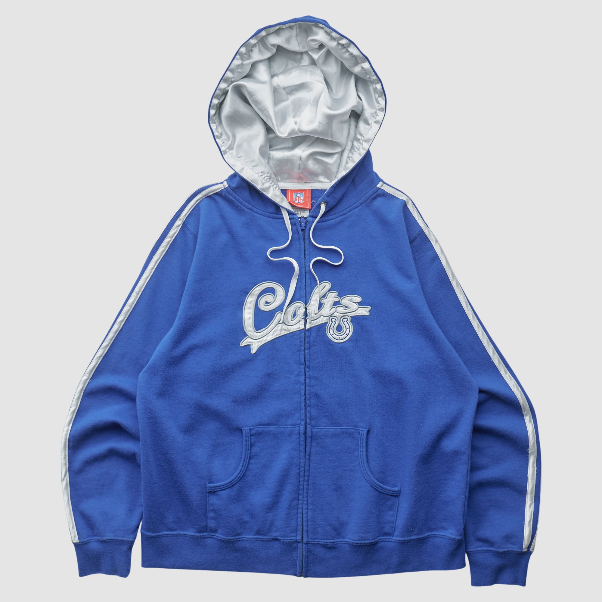 Indianapolis Colts NFL 2000s Hooded Full Zip Jacket - Blue - M