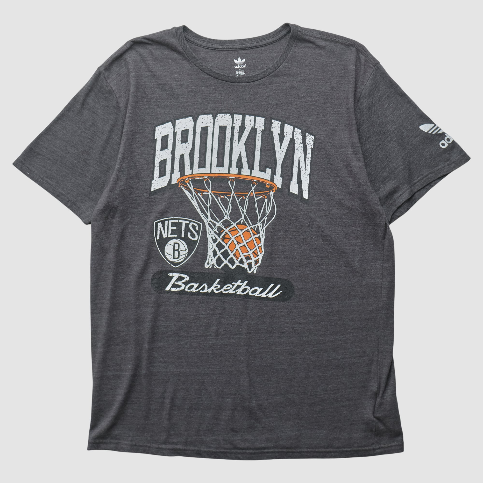 Brooklyn Nets Adidas 2010s T-shirt - Charcoal - L