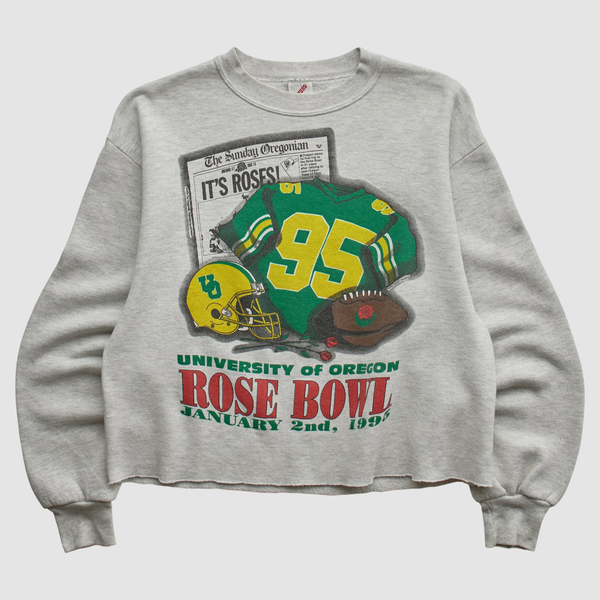 Rose Bowl Jerzees 1995 Pullover Sweatshirt - Heather Gray - S