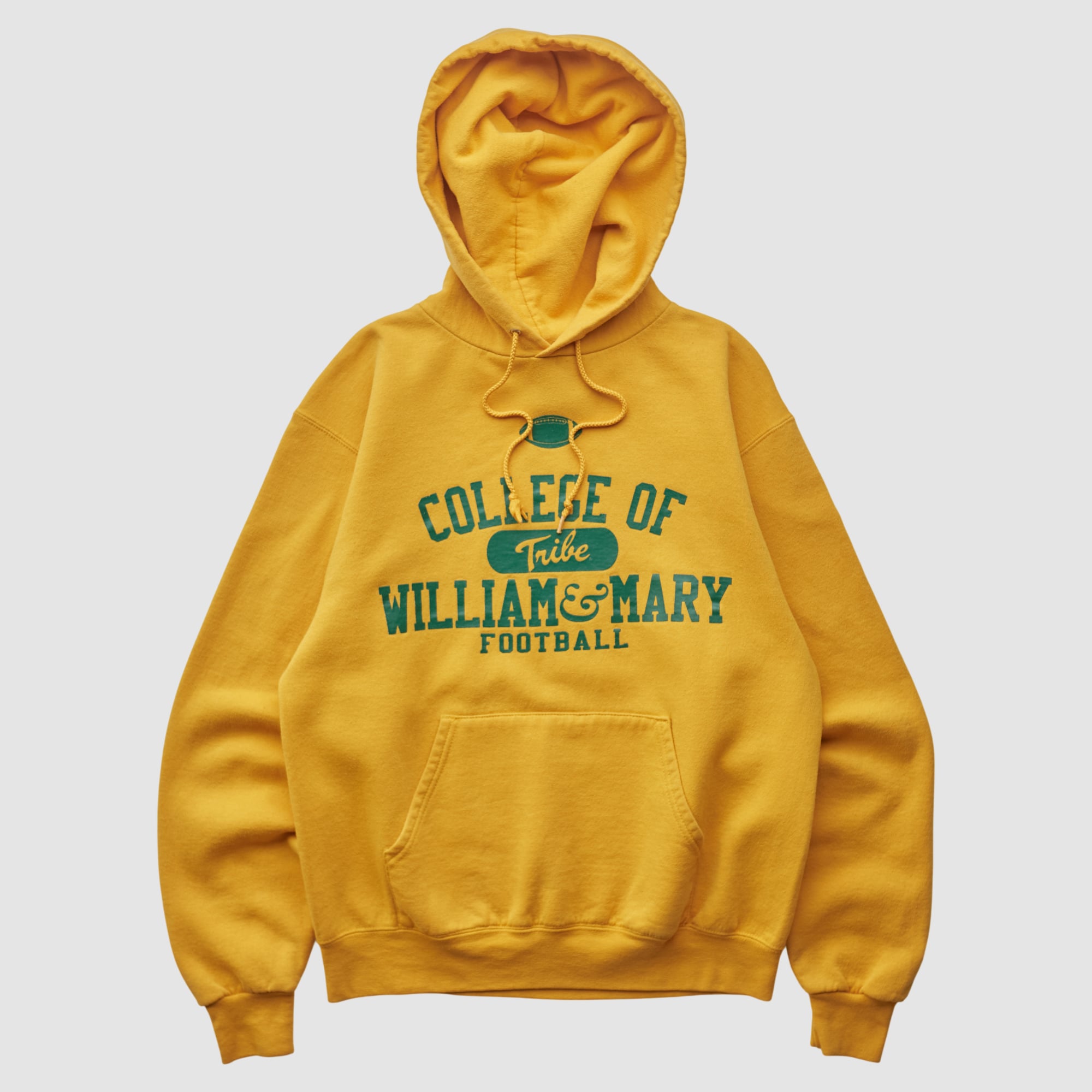 William & Mary Tribe Champion 2000s Hooded Pullover Sweatshirt - Yellow - XS