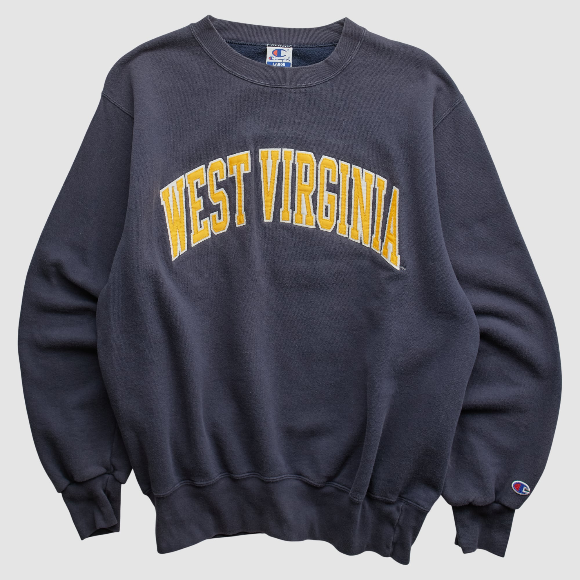 West Virginia Mountaineers Champion 90s Pullover Sweatshirt - Navy - L